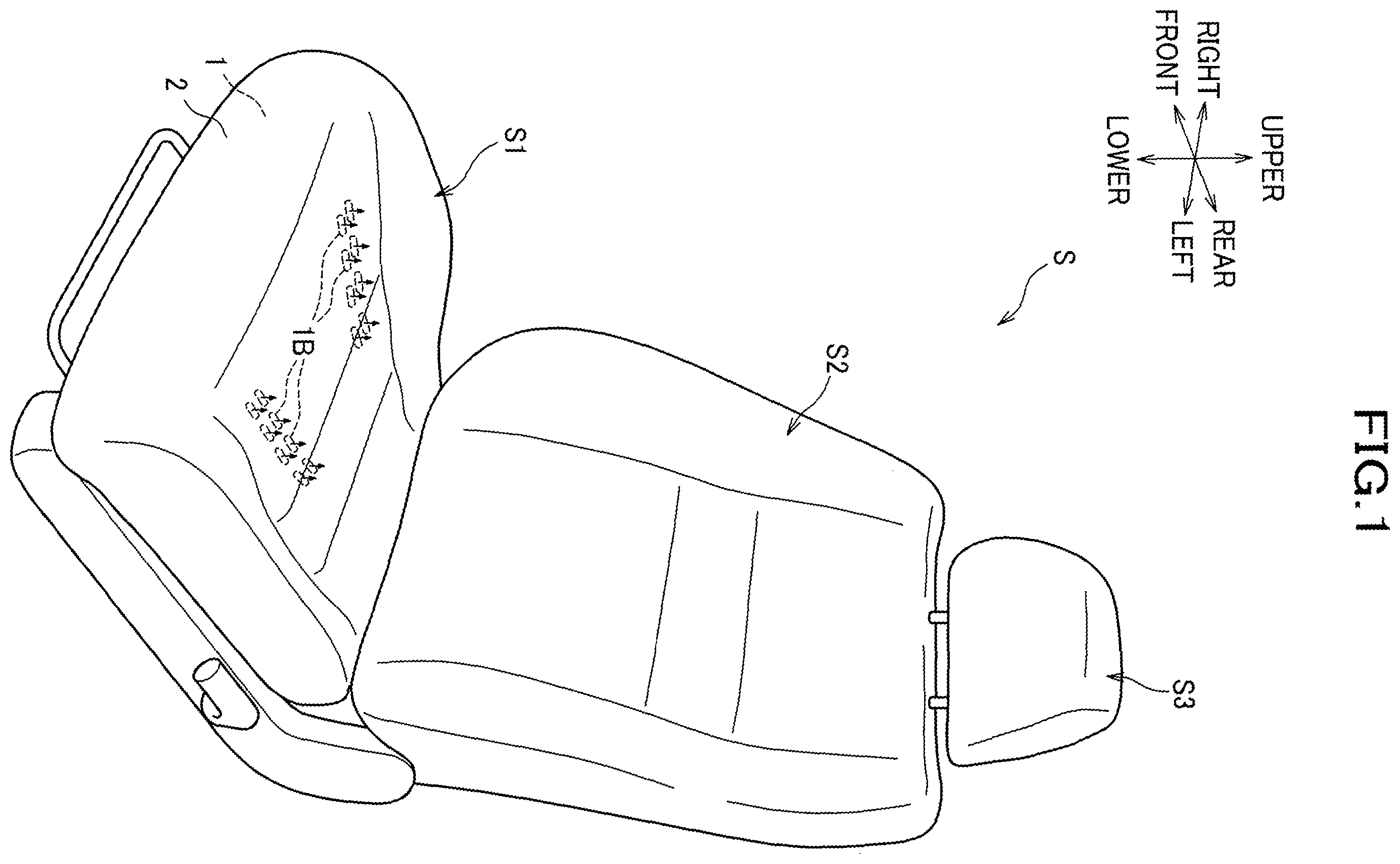 Patent US11787317 — Seat with air vent — Figure 1