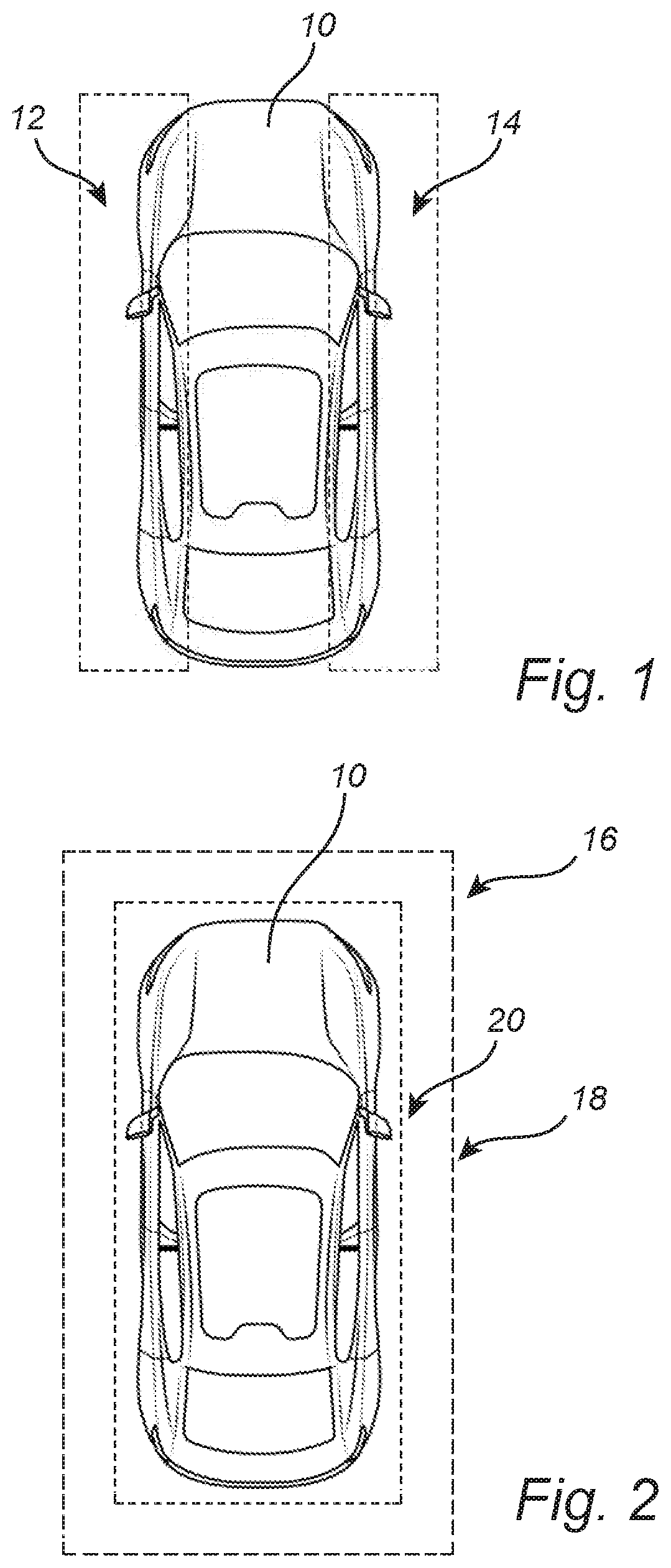 Patent US11787334 — Driver assistance system and method for vehicle flank safety — Figure 1