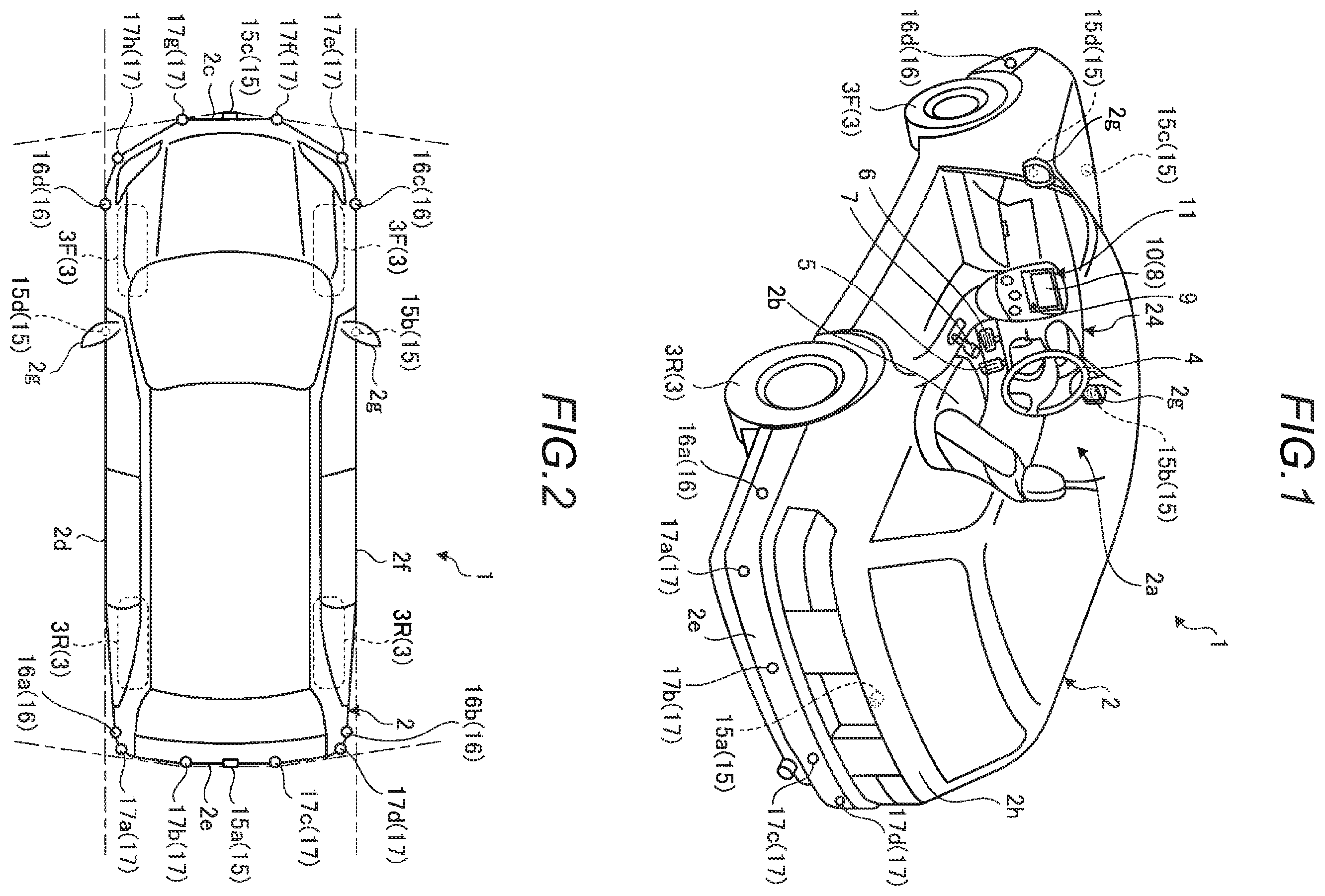 Patent US11787335 — Periphery monitoring device — Figure 1