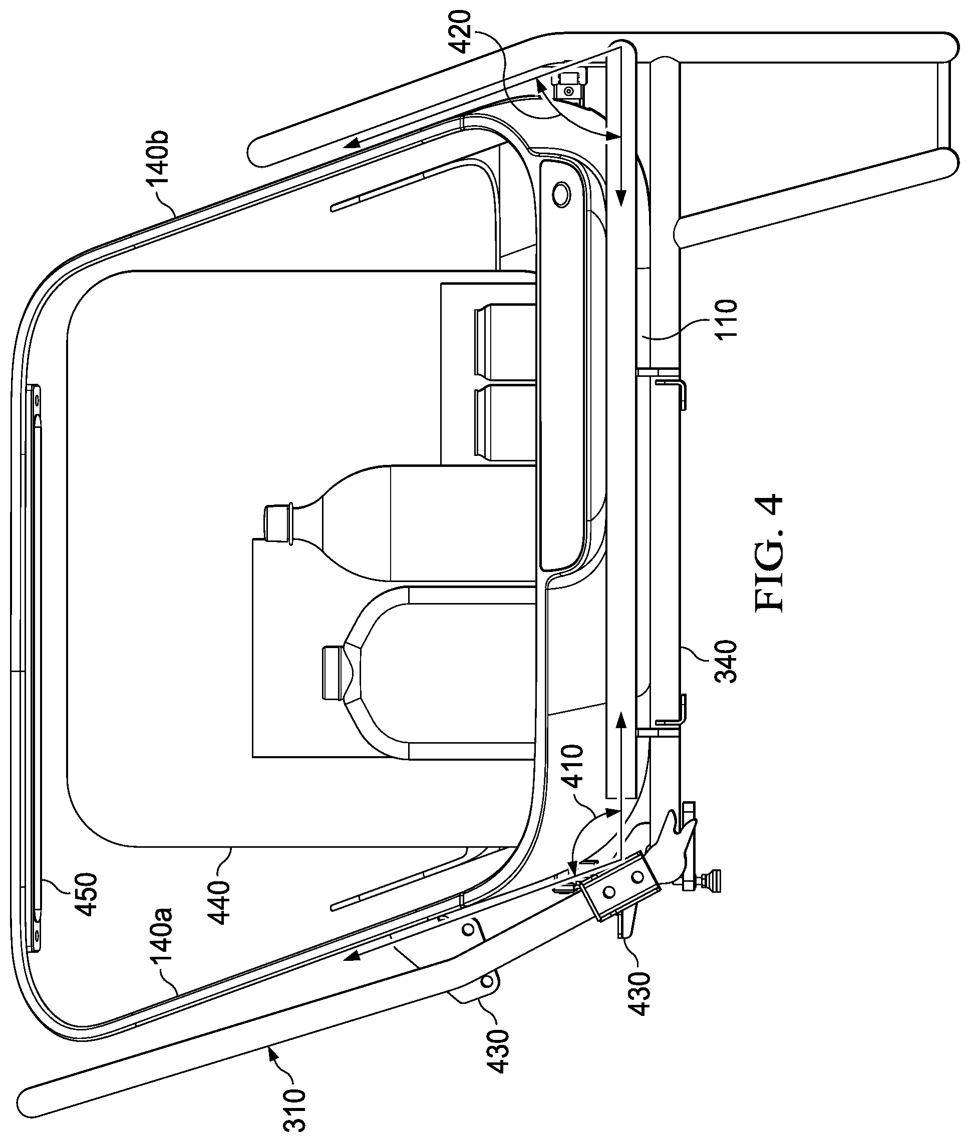 Patent US11787344 Figure 4 – Open interior delivery container