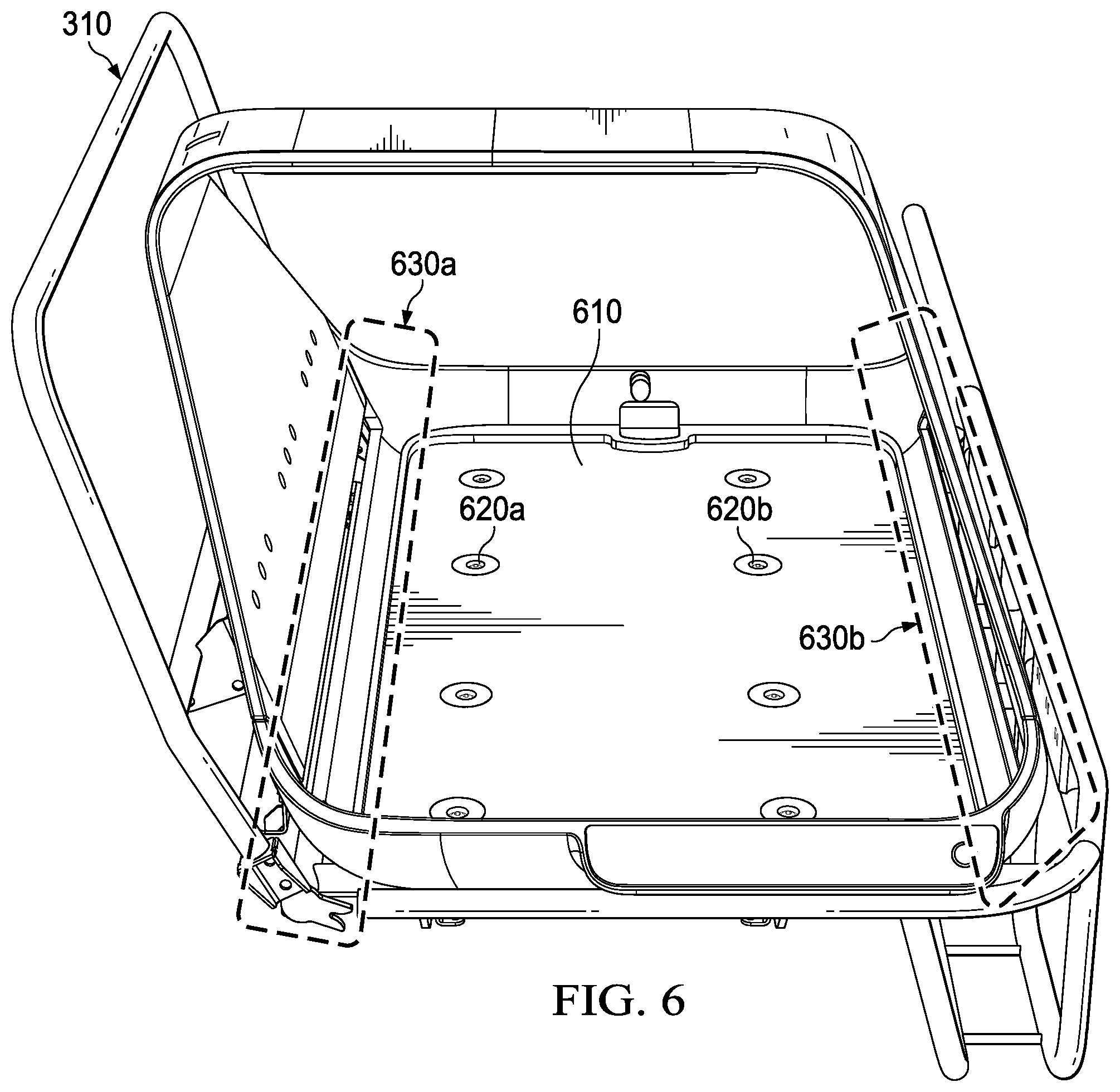 Patent US11787344 Figure 6 – Open interior delivery container
