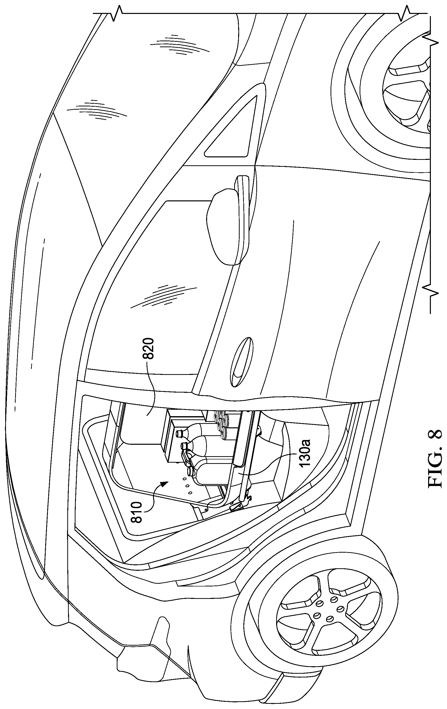 Patent US11787344 Figure 8 – Open interior delivery container