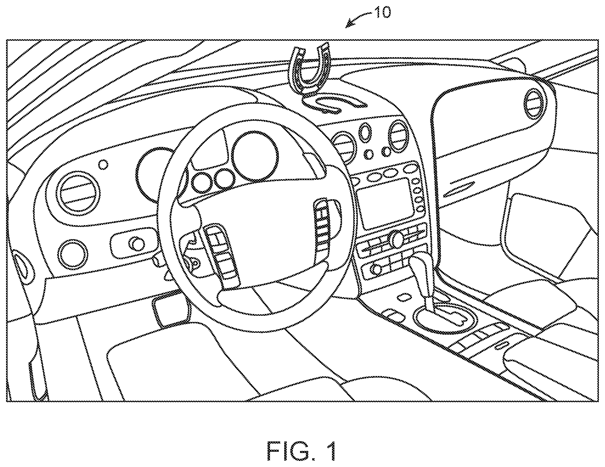 Patent US11787345 Figure 1 – Dashboard hat rack