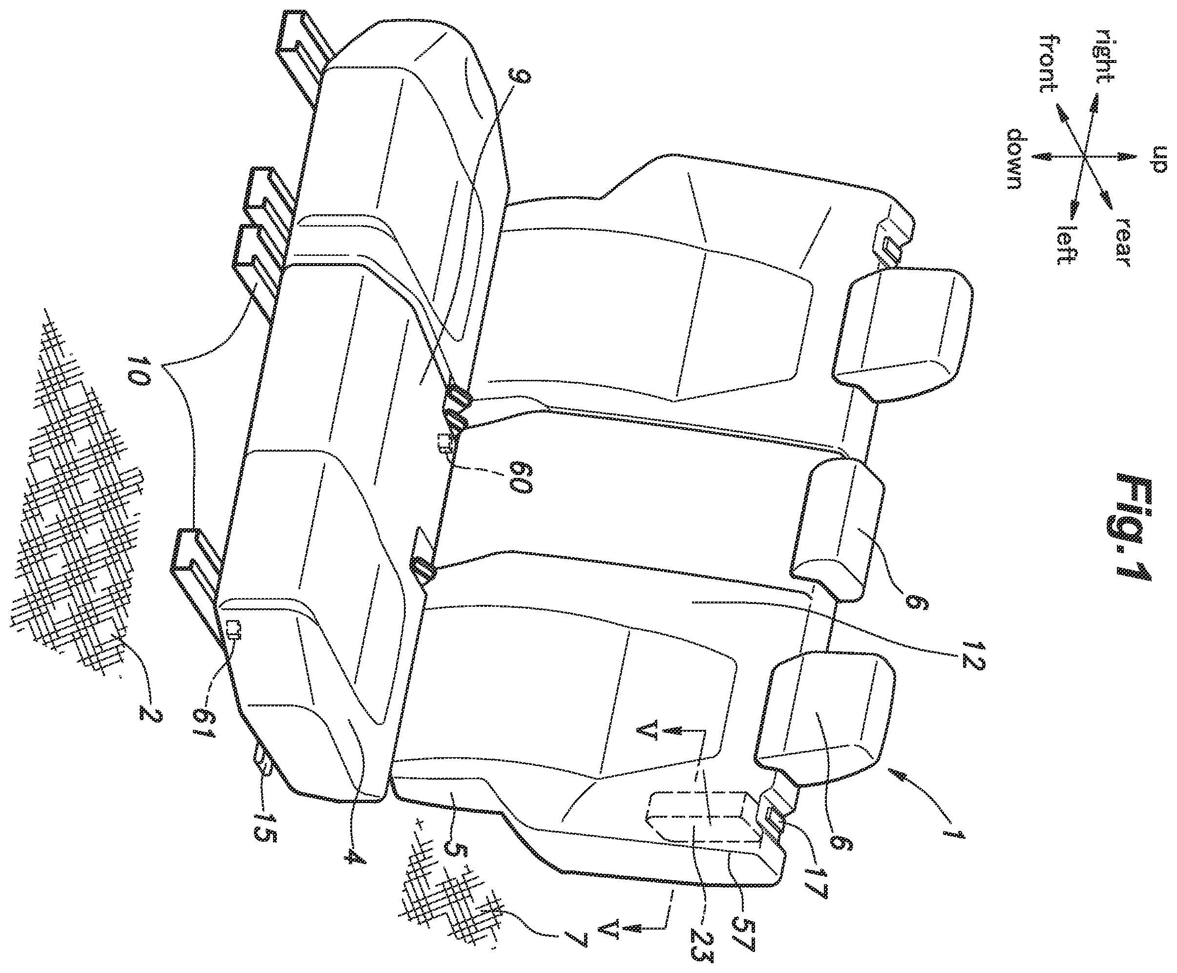 Patent US11787359 Figure 1 – Vehicle seat