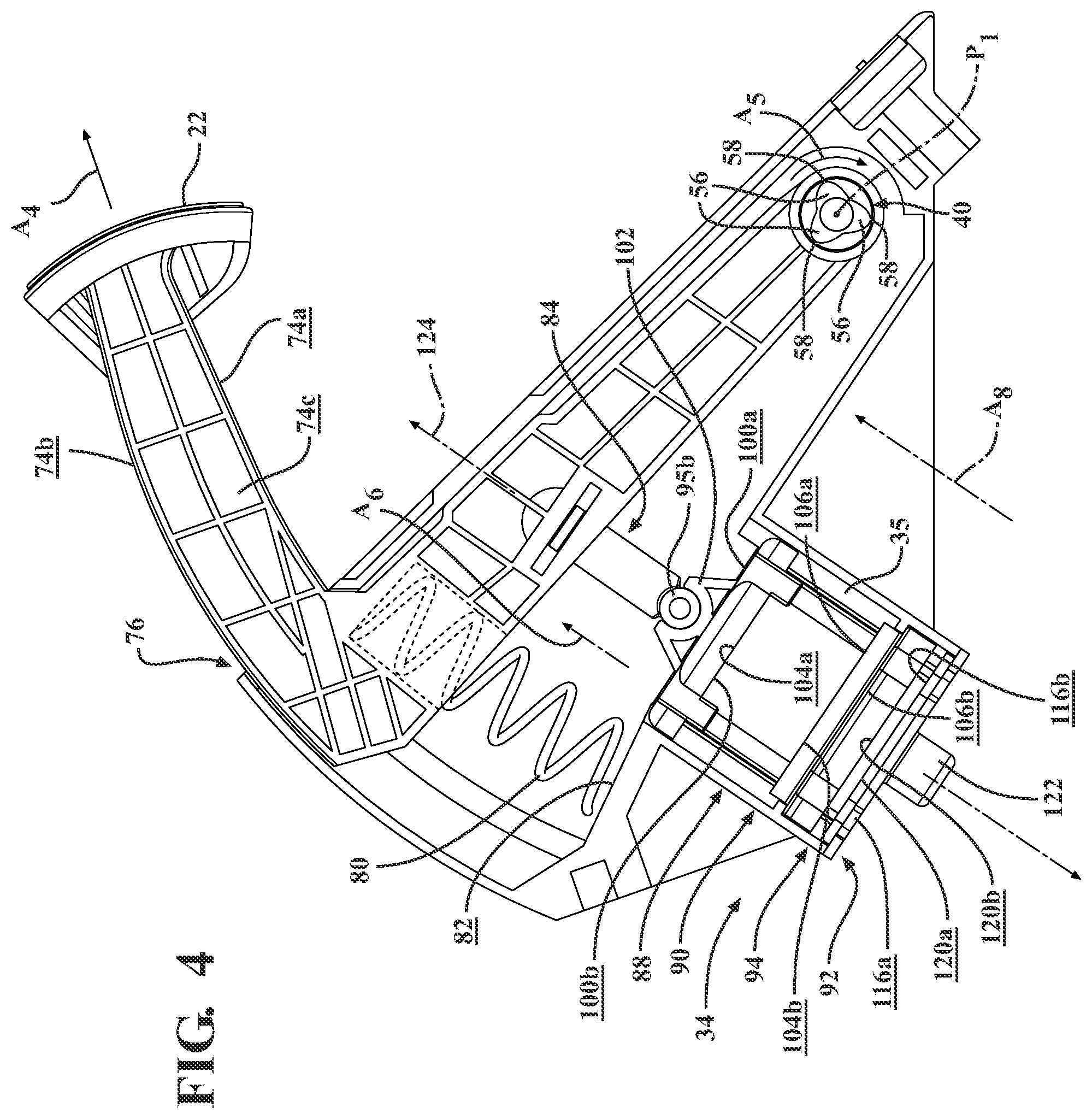 Patent US11787373 Figure 3 – Passive pedal force emulator pedal assembly
