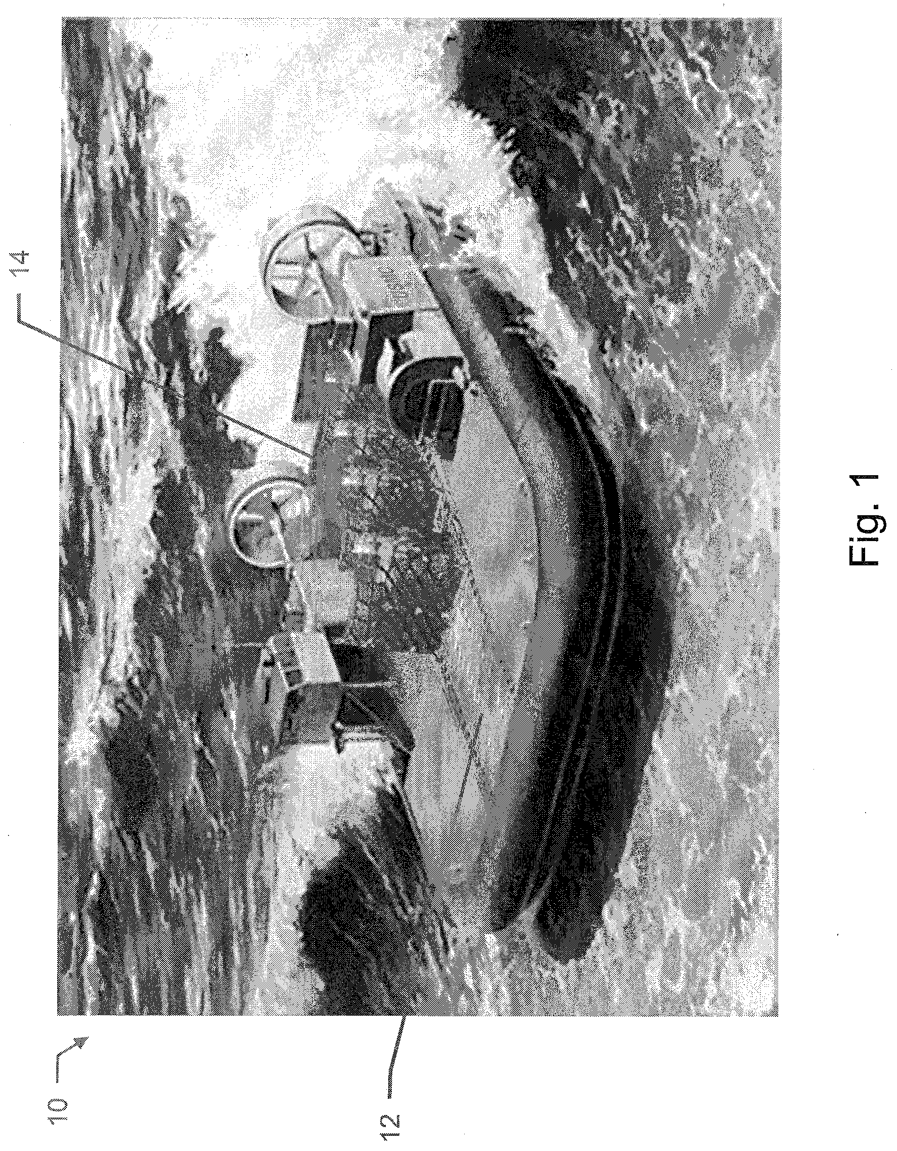 Patent US11787383 Figure 1 – Utilizing a multi-track cargo handling assembly on an amphibious air-cushion vehicle