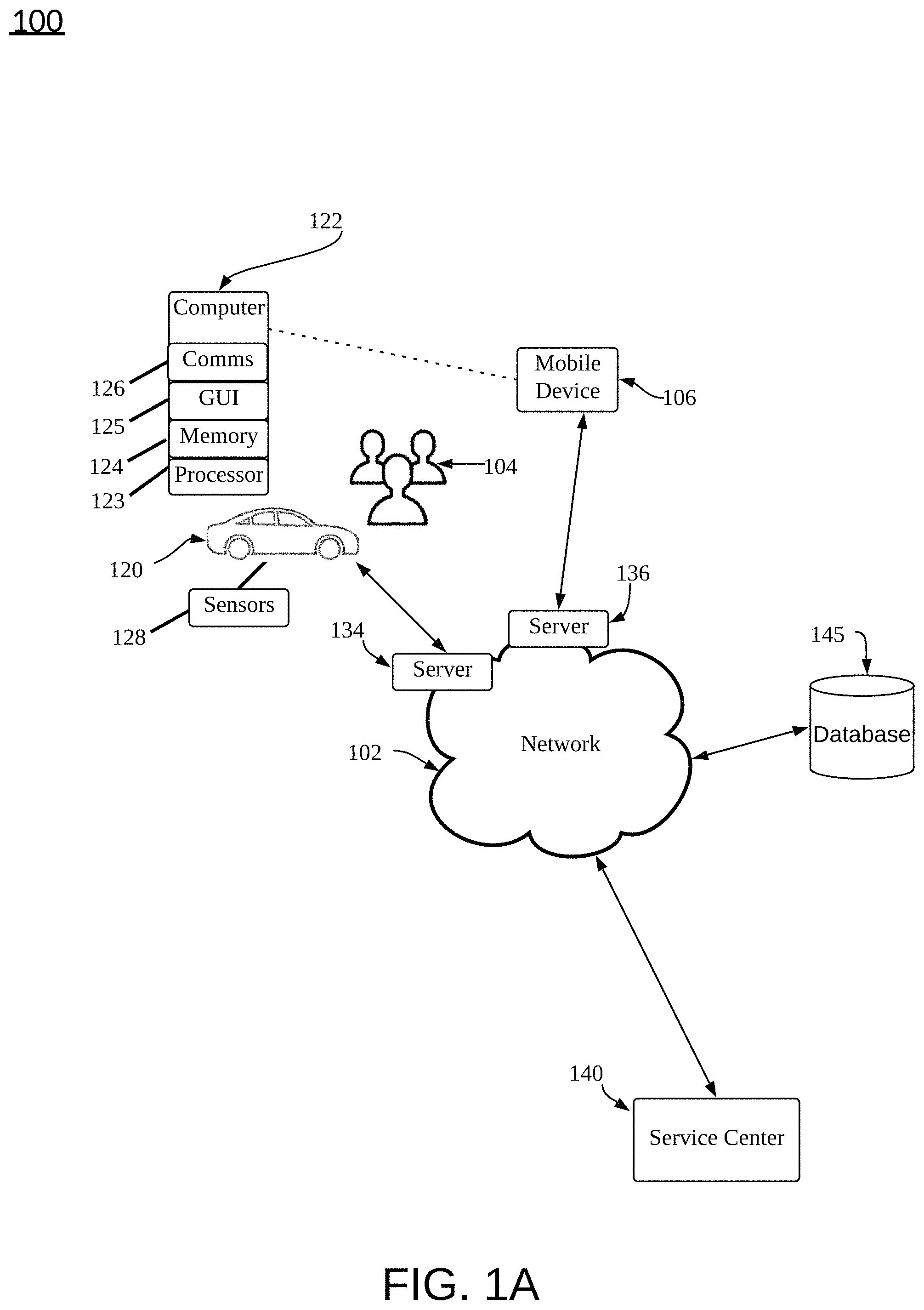 Patent US11787434 — Modification of transport functionality based on modified components — Figure 1