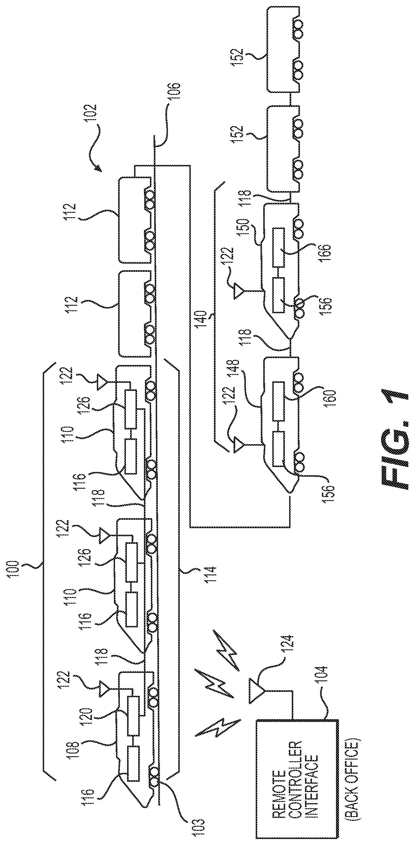 Patent US11787453 Figure 1 – Maintenance of distributed train control systems using machine learning
