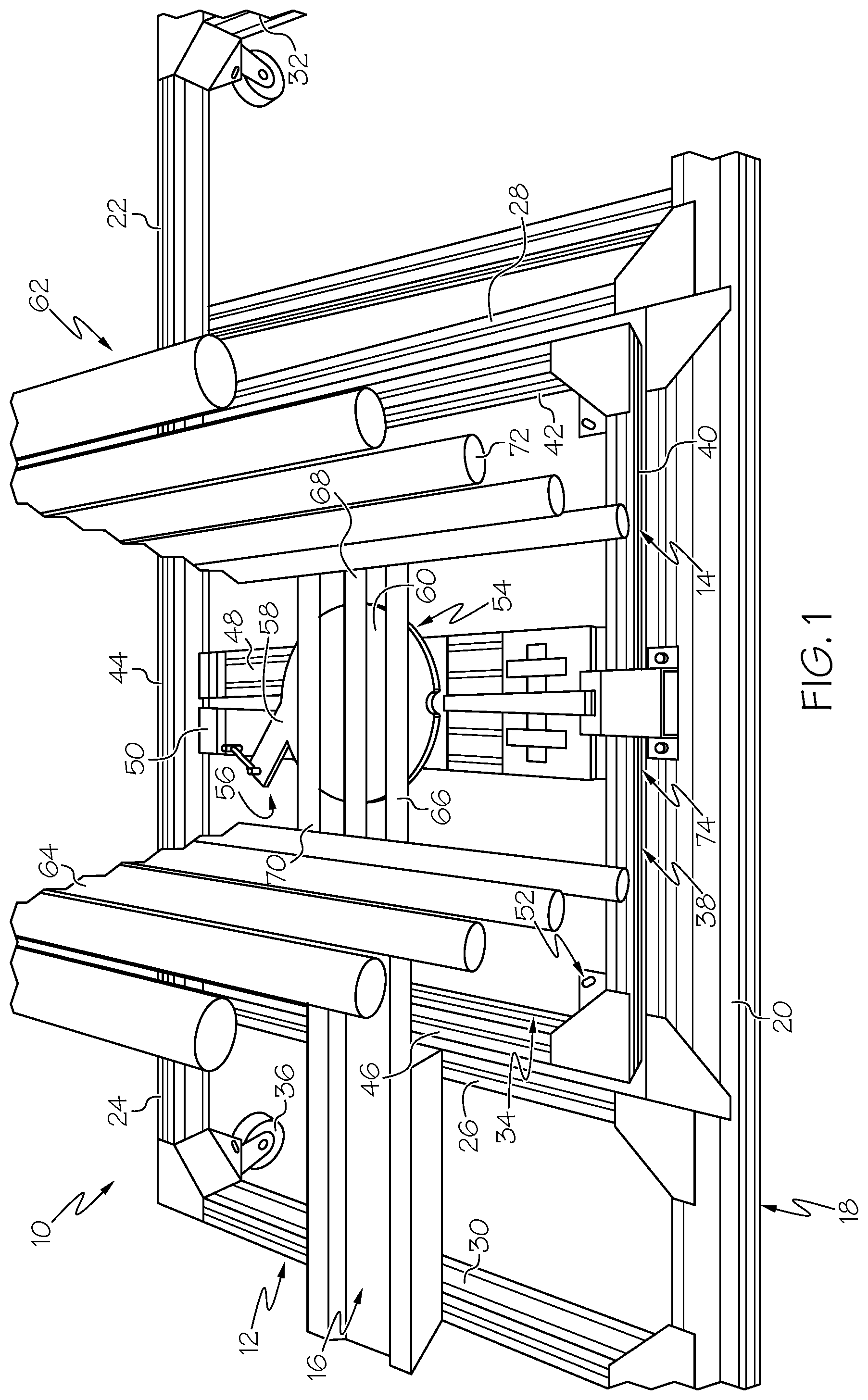 Patent US11787456 — Dolly assemblies including locking assemblies for locking child dolly carousels — Figure 1