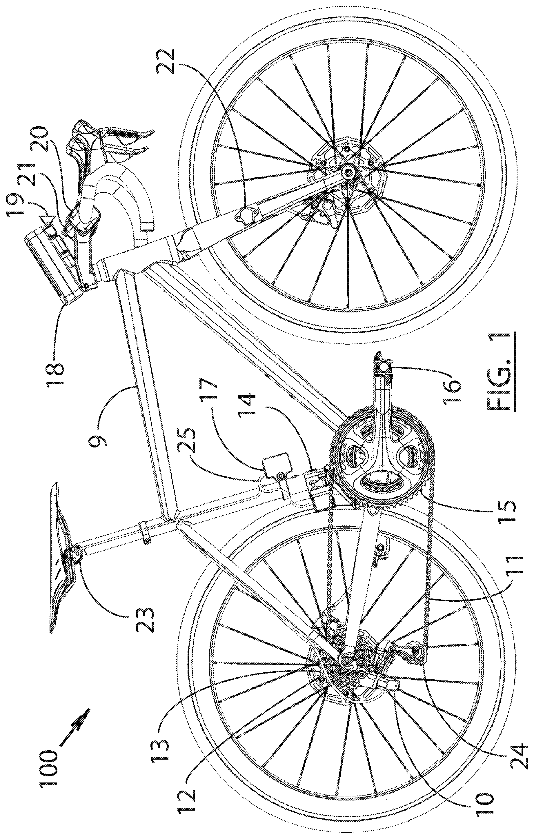 Patent US11787504 Figure 1 – Rear derailleur electrical actuator