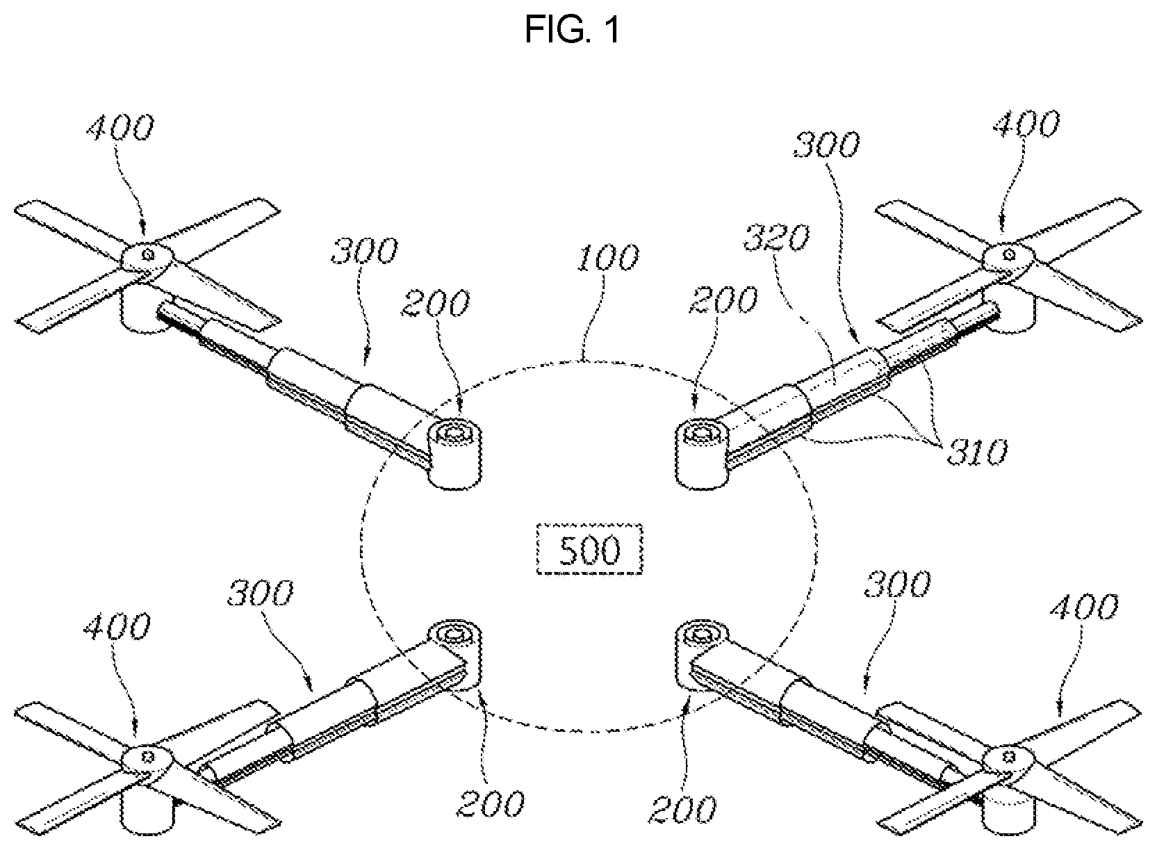 Patent US11787530 — Fail safety apparatus of air mobility — Figure 1