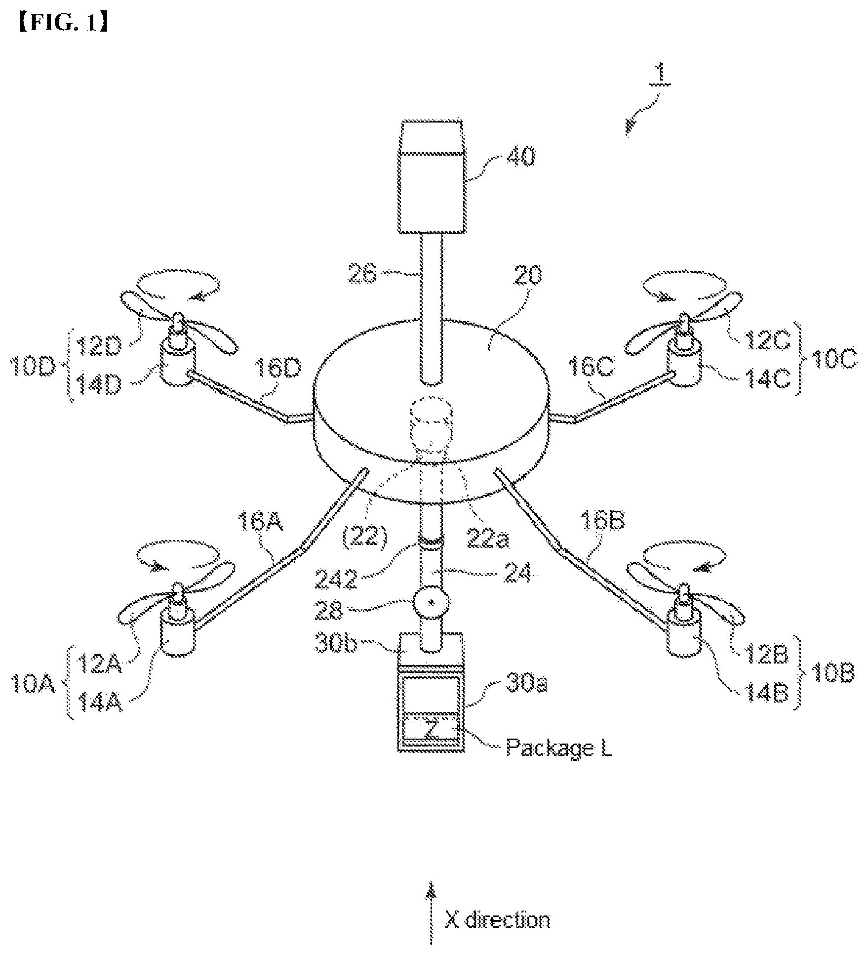Patent US11787534 — Delivery rotary-wing aircraft — Figure 1