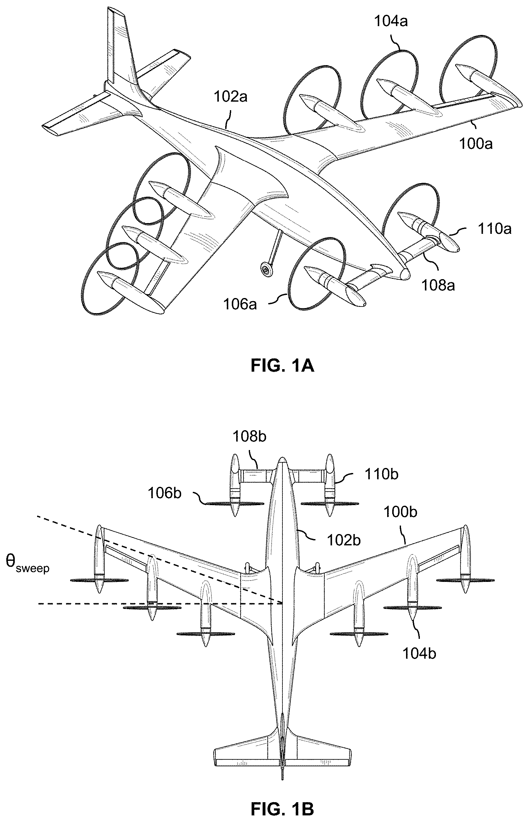 Patent US11787537 Figure 1 – Hybrid power systems for different modes of flight
