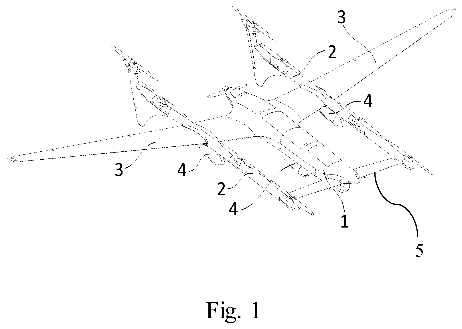 Patent US11787538 Figure 1 – Amphibious drone with detachable buoys