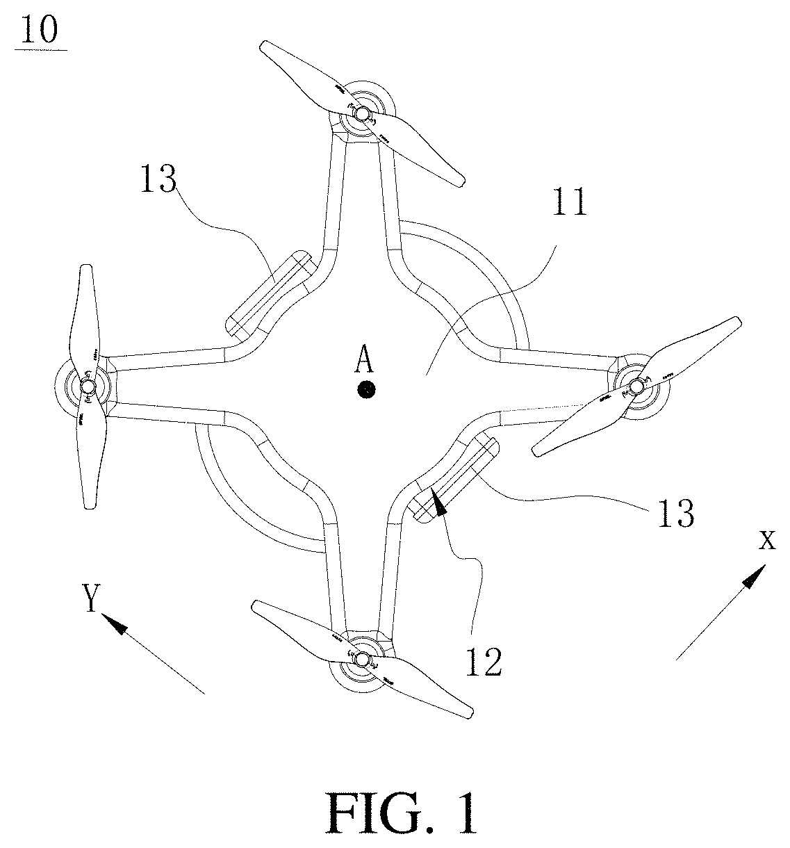 Patent US11787542 — Unmanned aerial vehicle — Figure 1