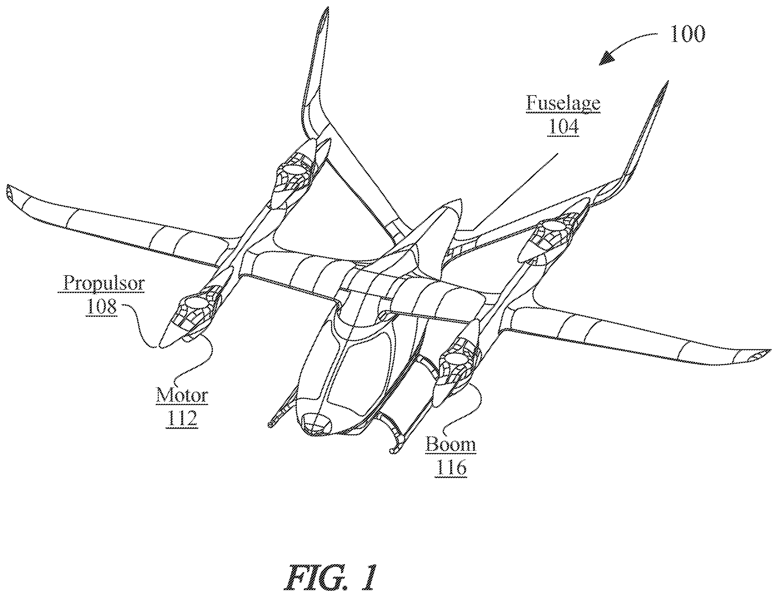 Patent US11787550 — Propulsor assembly powered by a dual motor system — Figure 1