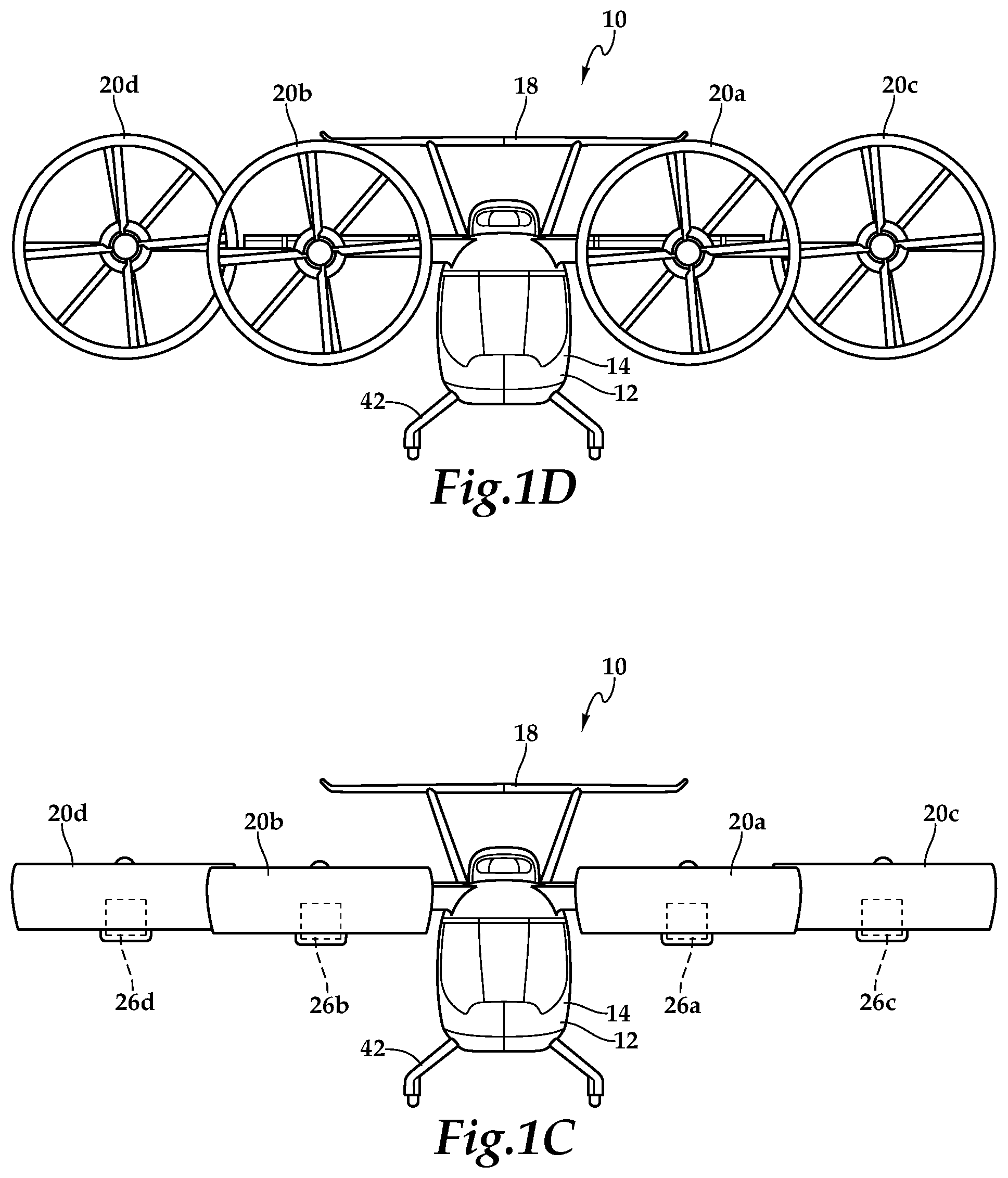 Patent US11787554 Figure 2 – Aircraft airframes having integral fuel tanks