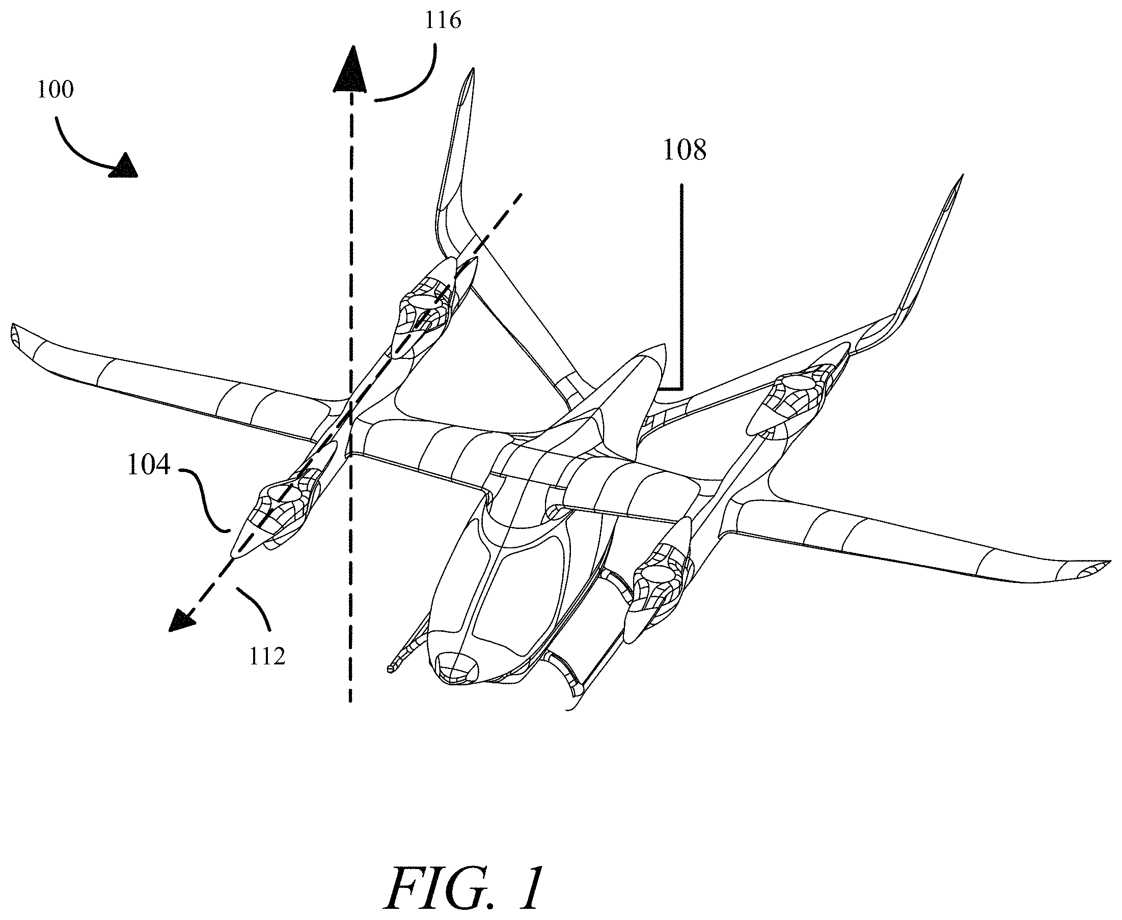 Patent US11787575 — Method of propulsor management in electric aircraft — Figure 1