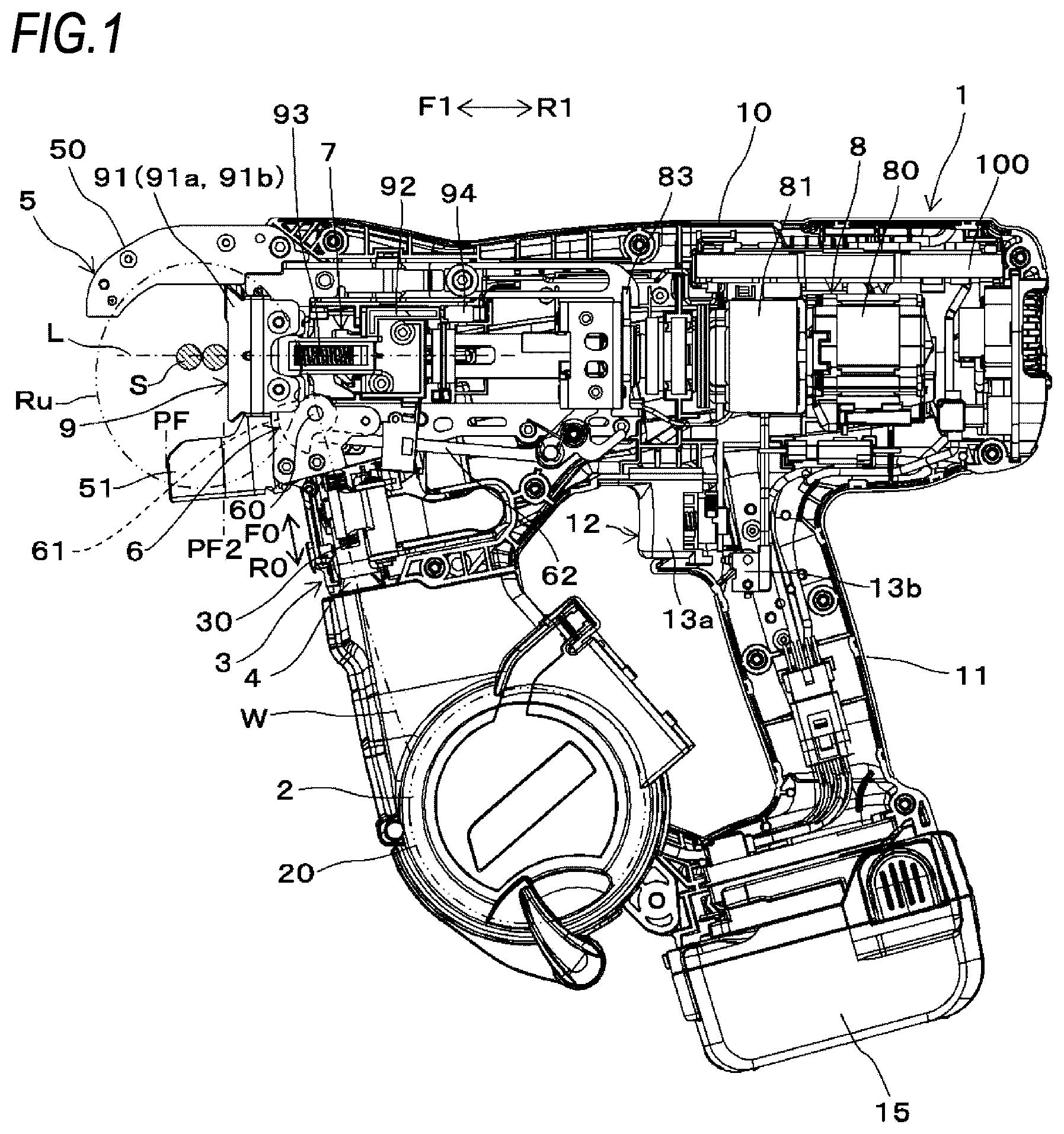 Patent US11787582 — Binding machine — Figure 1