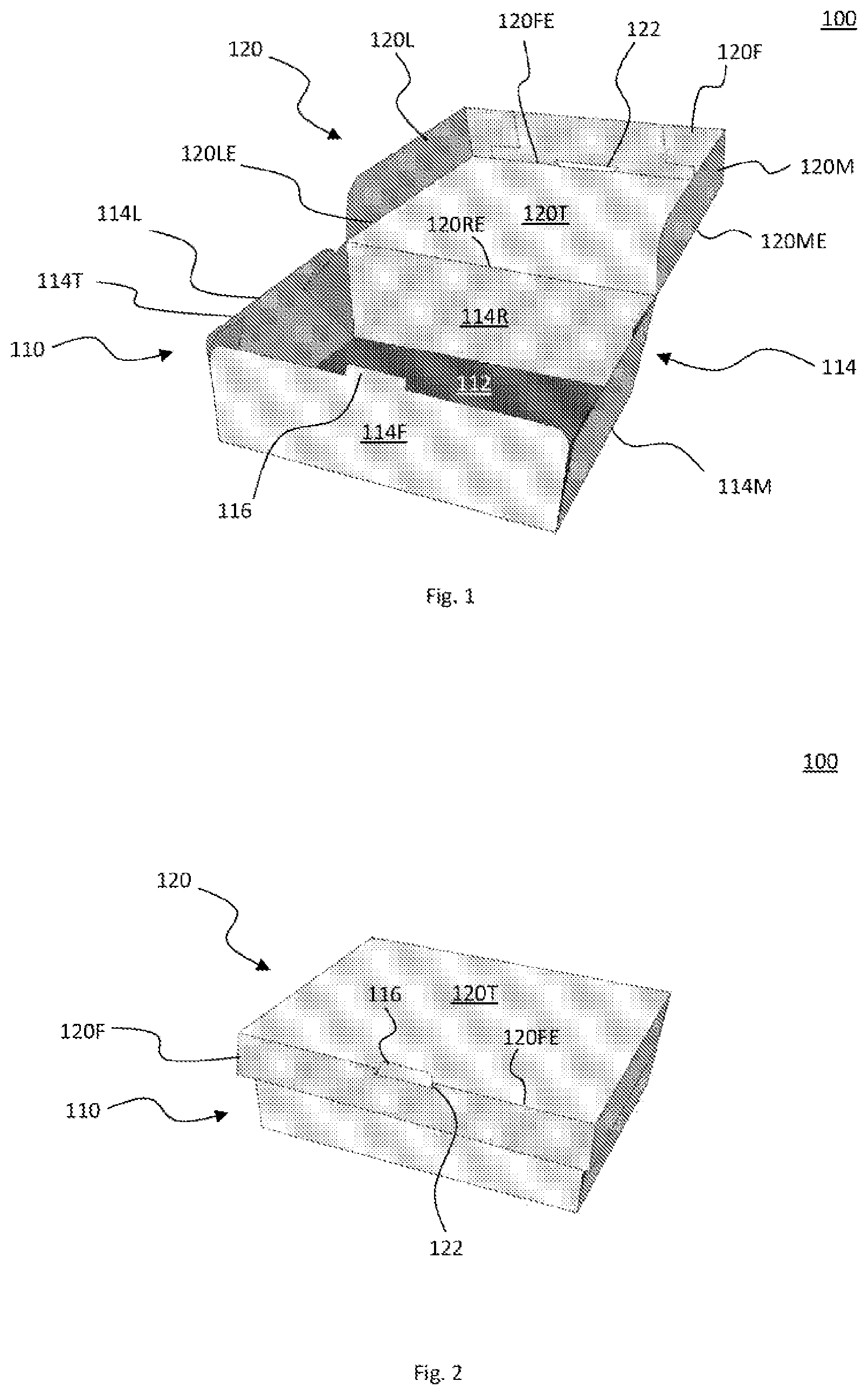 Patent US11787594 — Food receptacle — Figure 1
