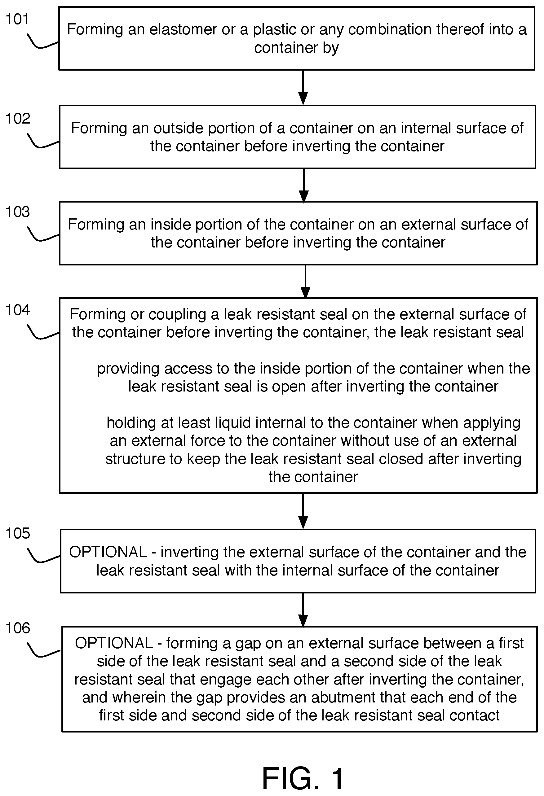 Patent US11787600 — Container having a leak resistant seal — Figure 1