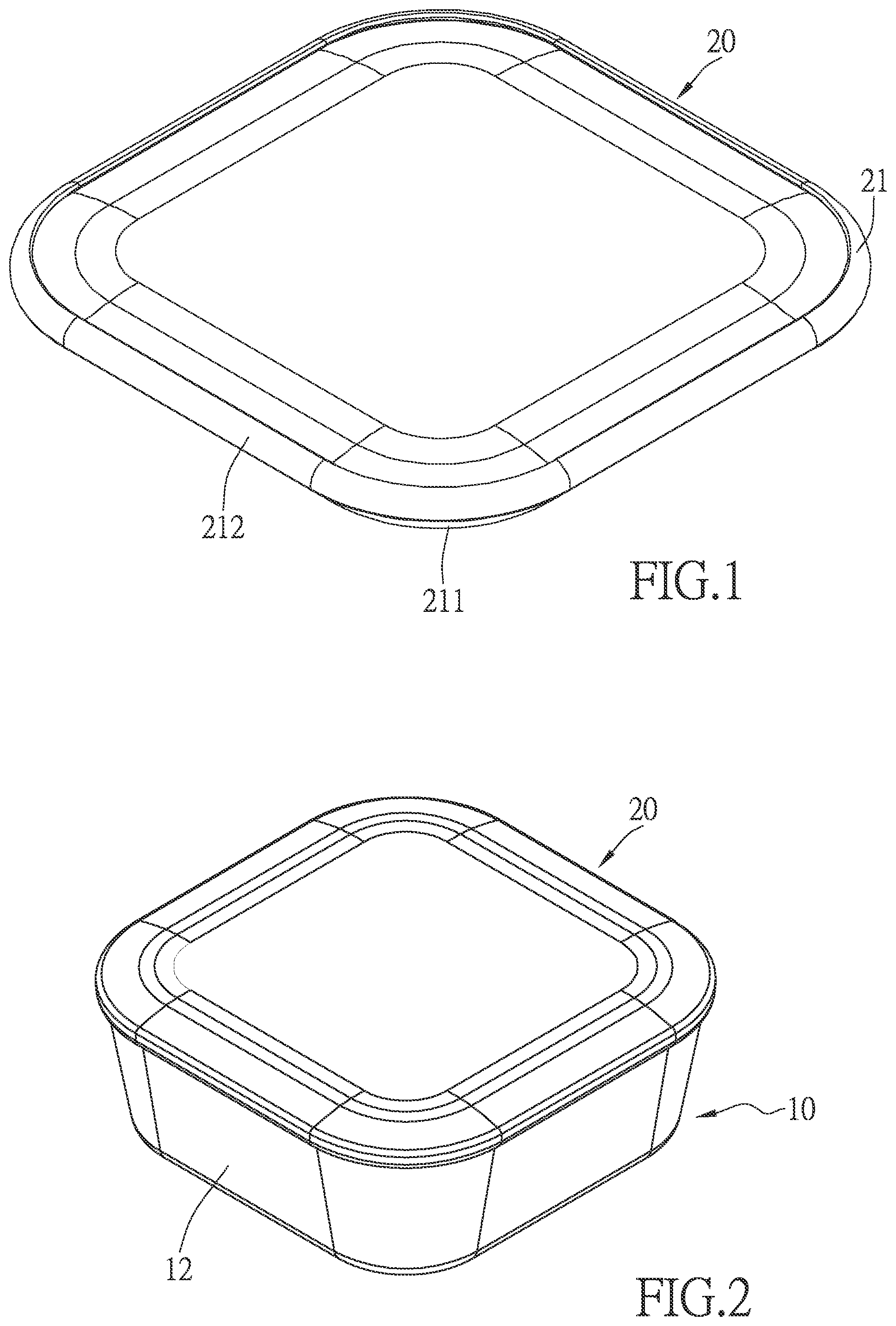 Patent US11787602 — Cover structure — Figure 1