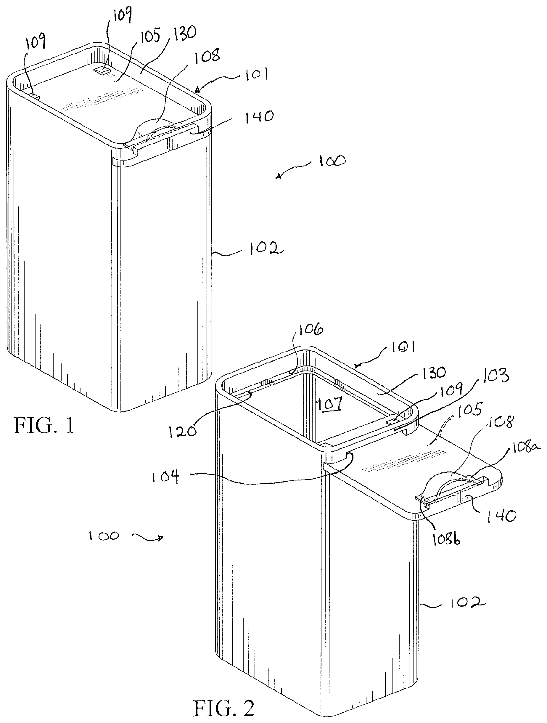 Patent US11787603 — Sliding closure and container — Figure 1