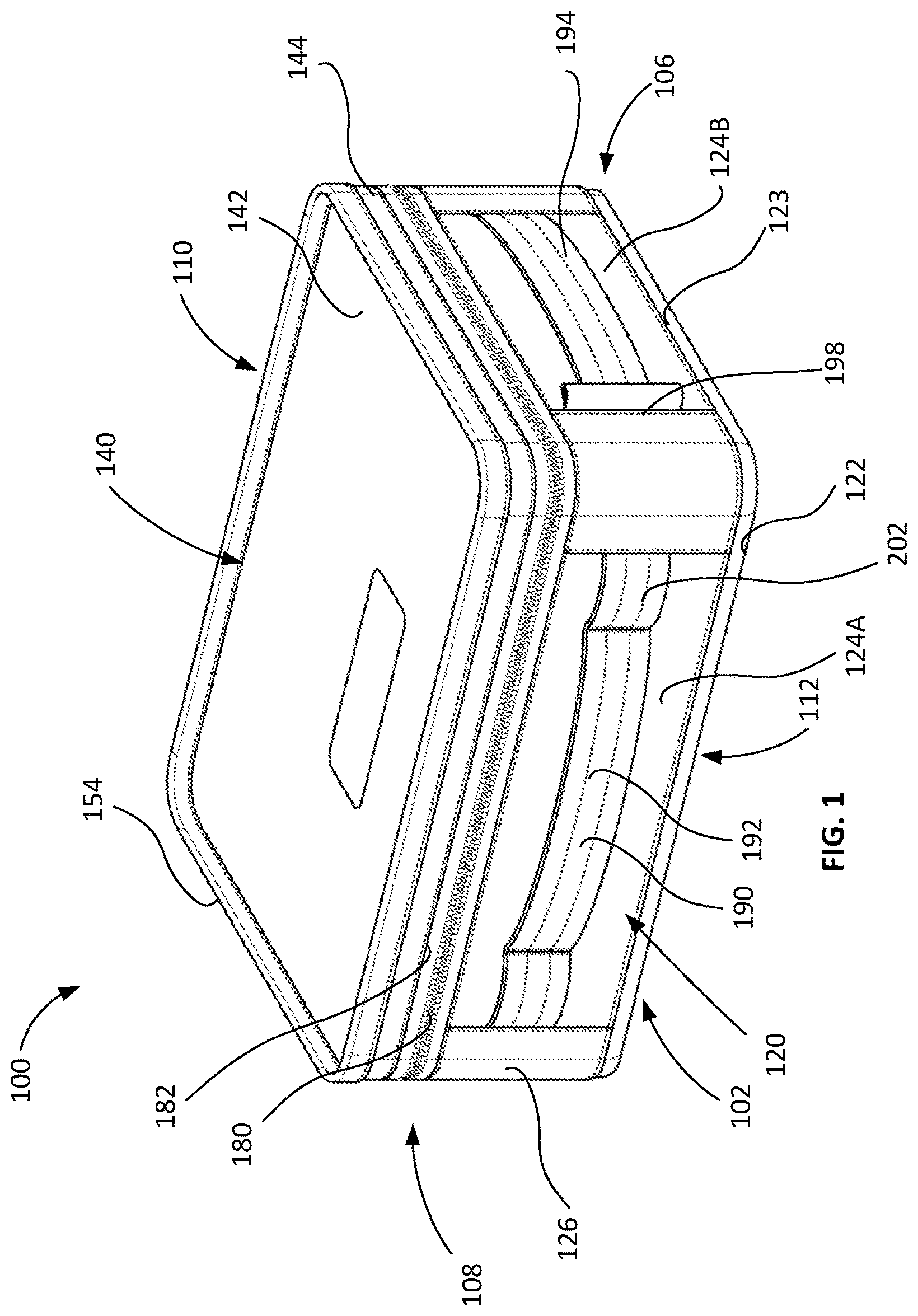 Patent US11787617 — Insulating device — Figure 1