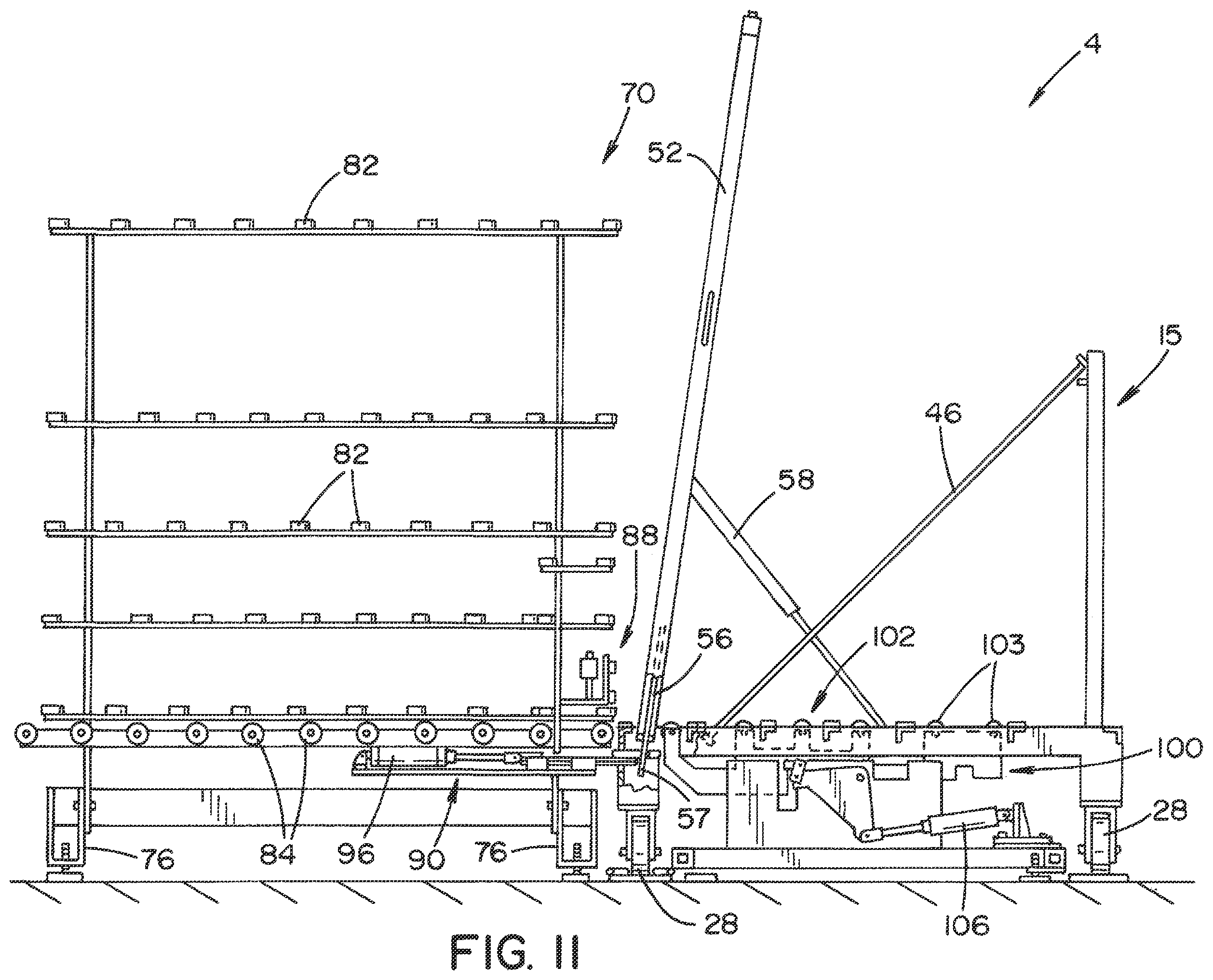 Patent US11787622 Figure 13 – Racking system and method