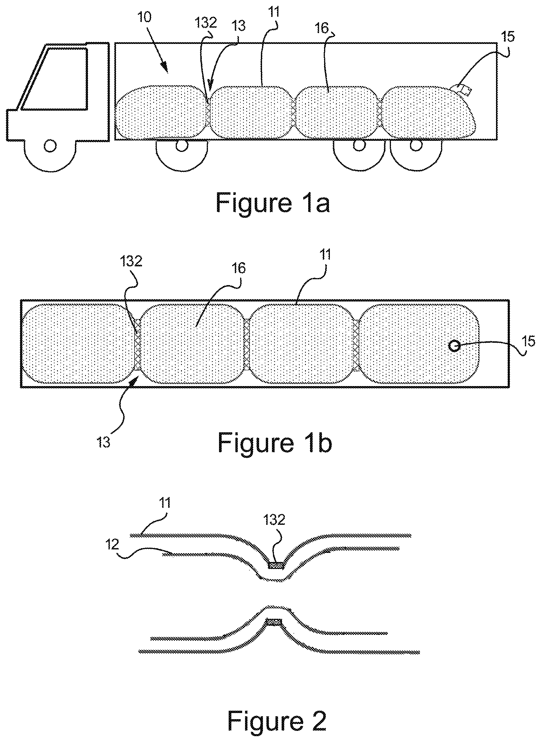 Patent US11787626 — Flexible big bag embodiment preventing wave — Figure 1