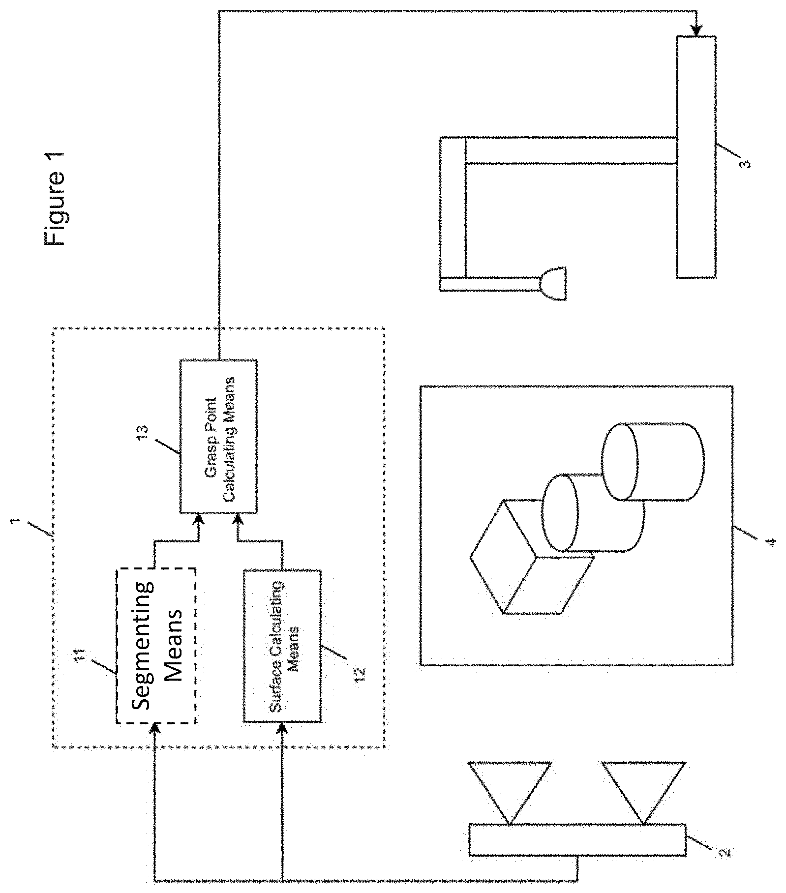 Patent US11787631 — Control device and method for a robot system — Figure 1