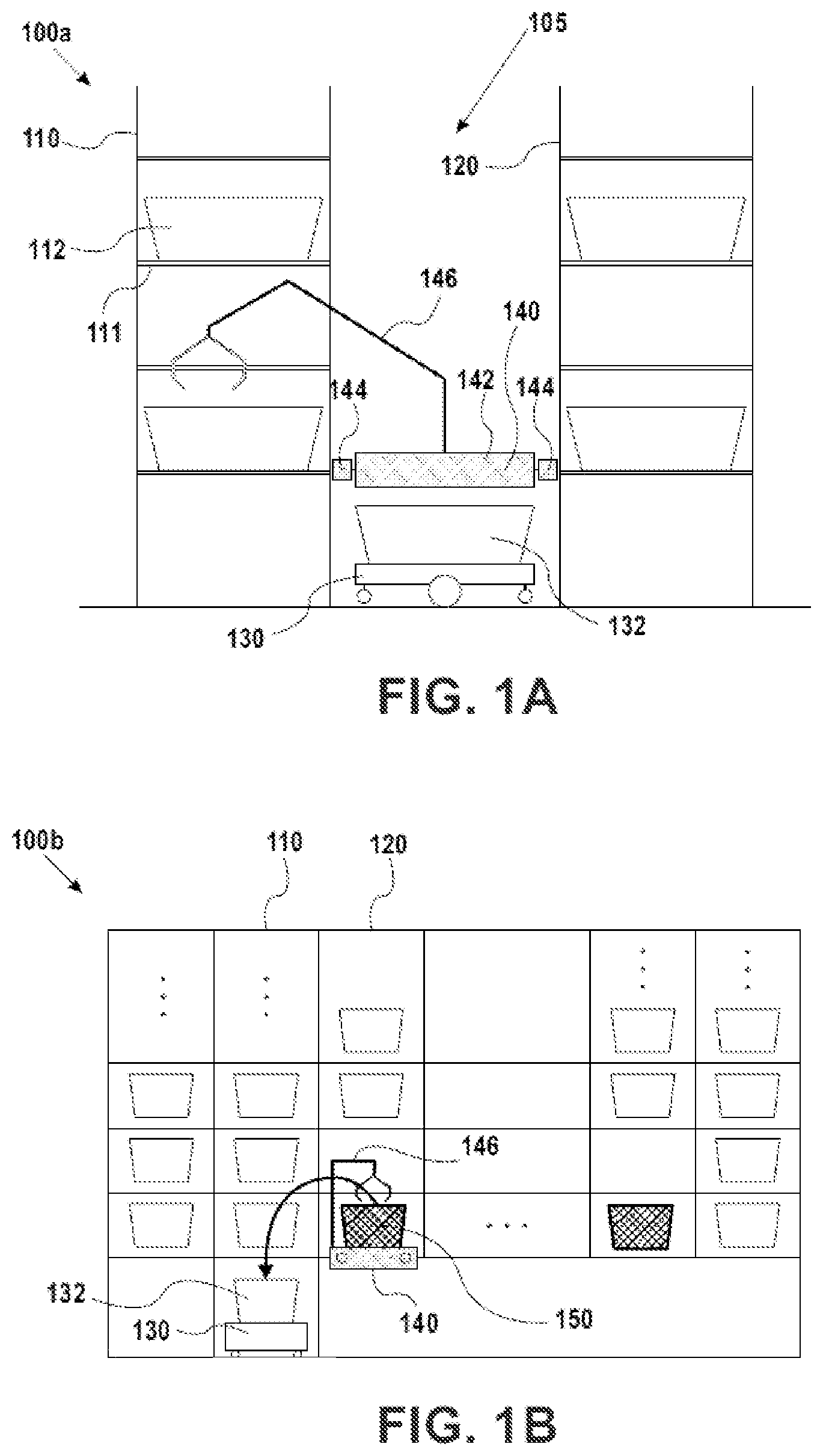Patent US11787635 Figure 1 – Movable picking stations