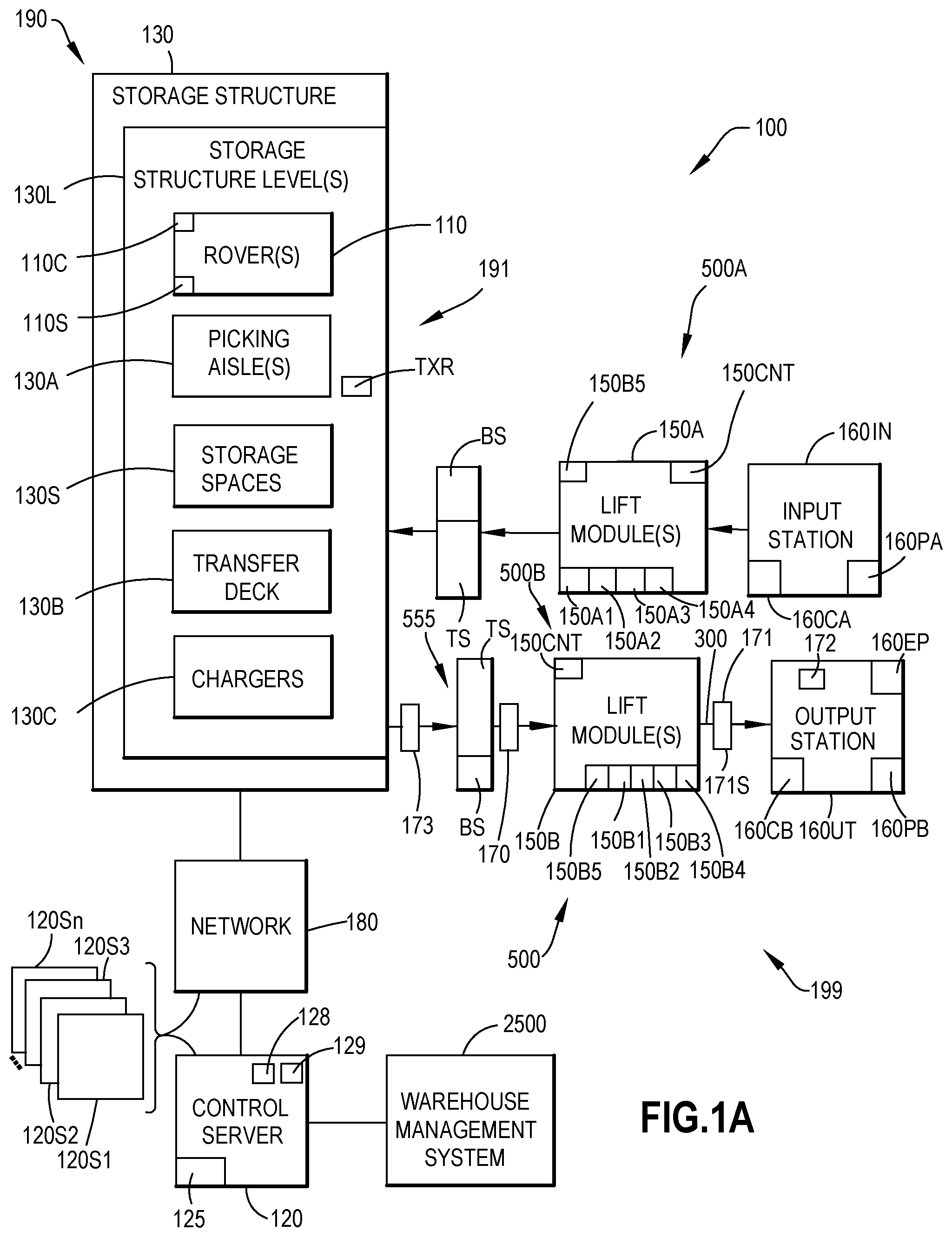 Patent US11787642 — Vertical sequencer for product order fulfillment — Figure 1