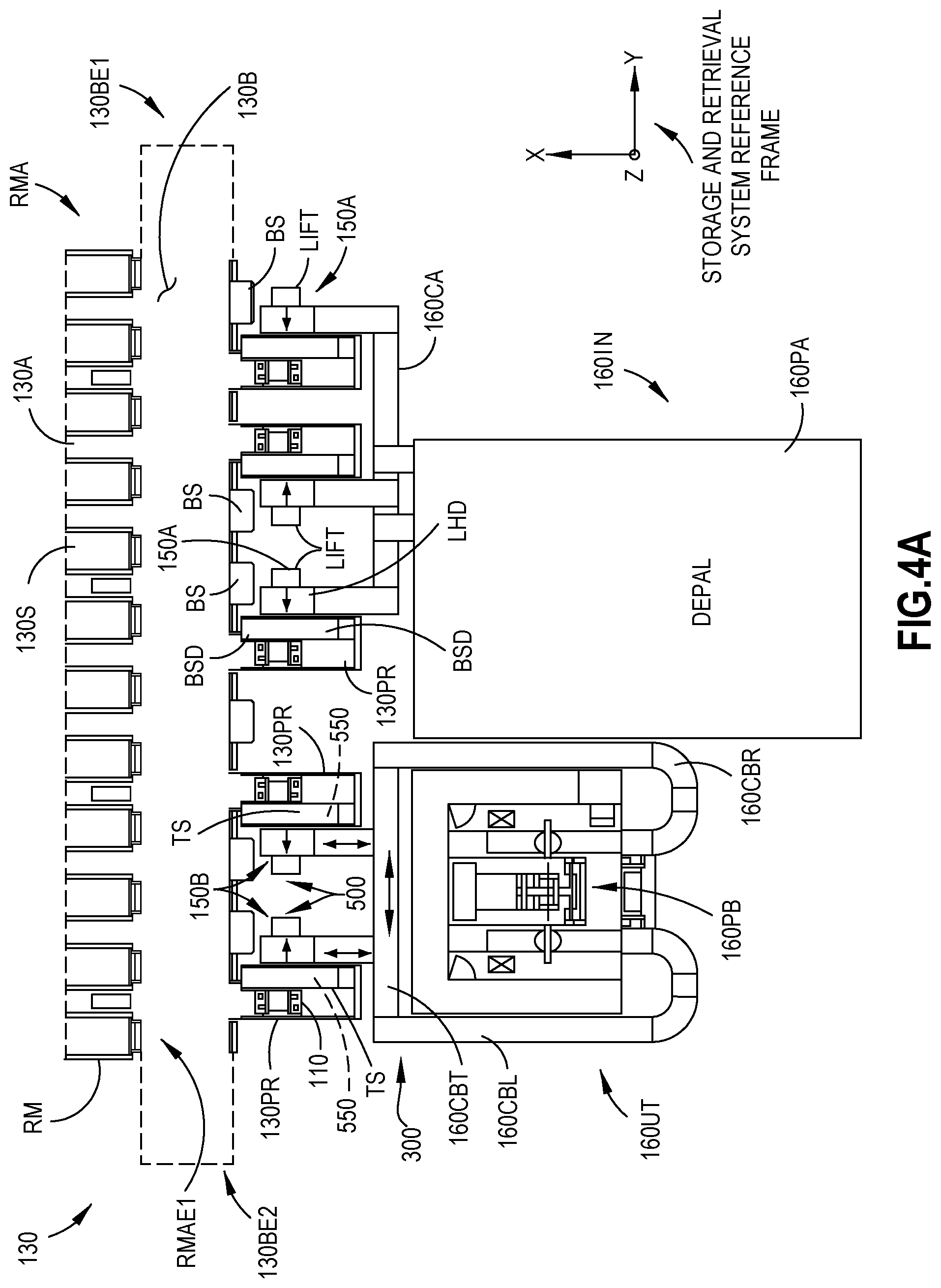 Patent US11787642 Figure 8 – Vertical sequencer for product order fulfillment