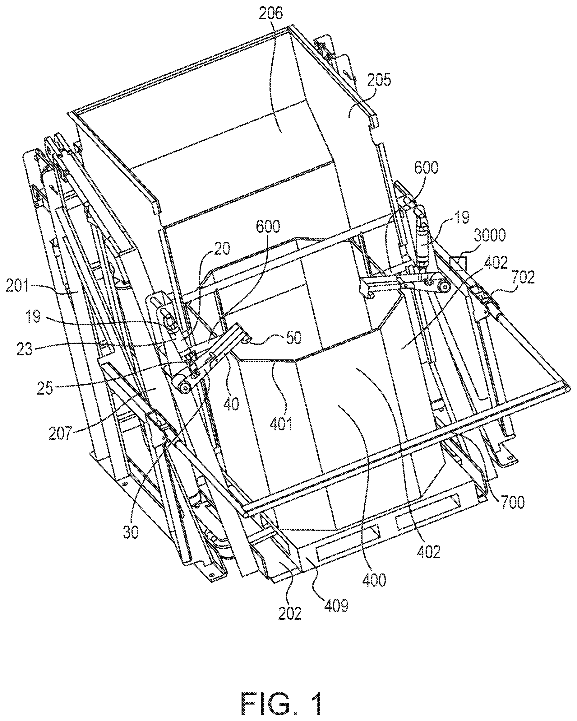 Patent US11787647 — Support system for meat container — Figure 1