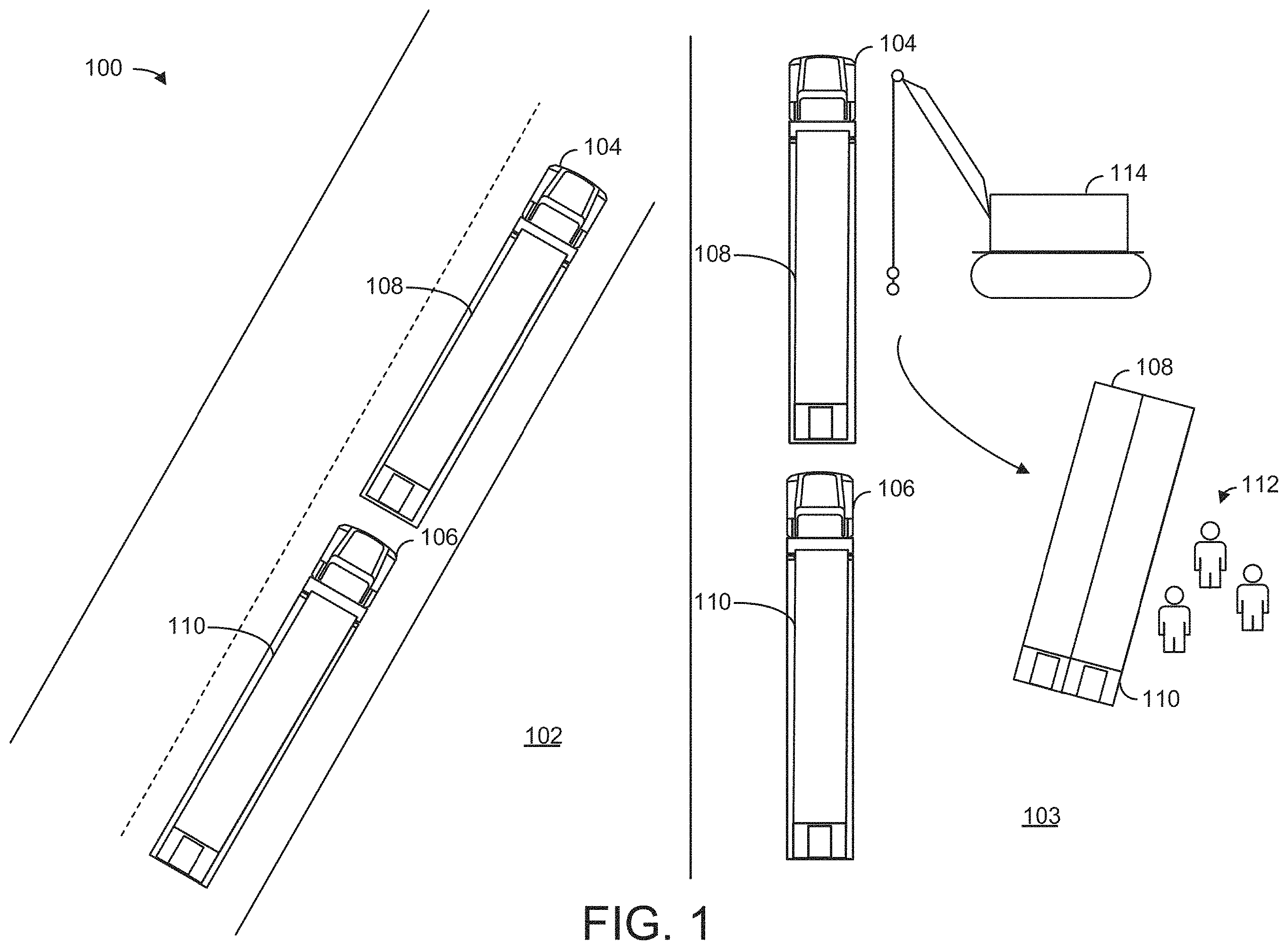 Patent US11787650 — Trailer with loading and unloading system — Figure 1