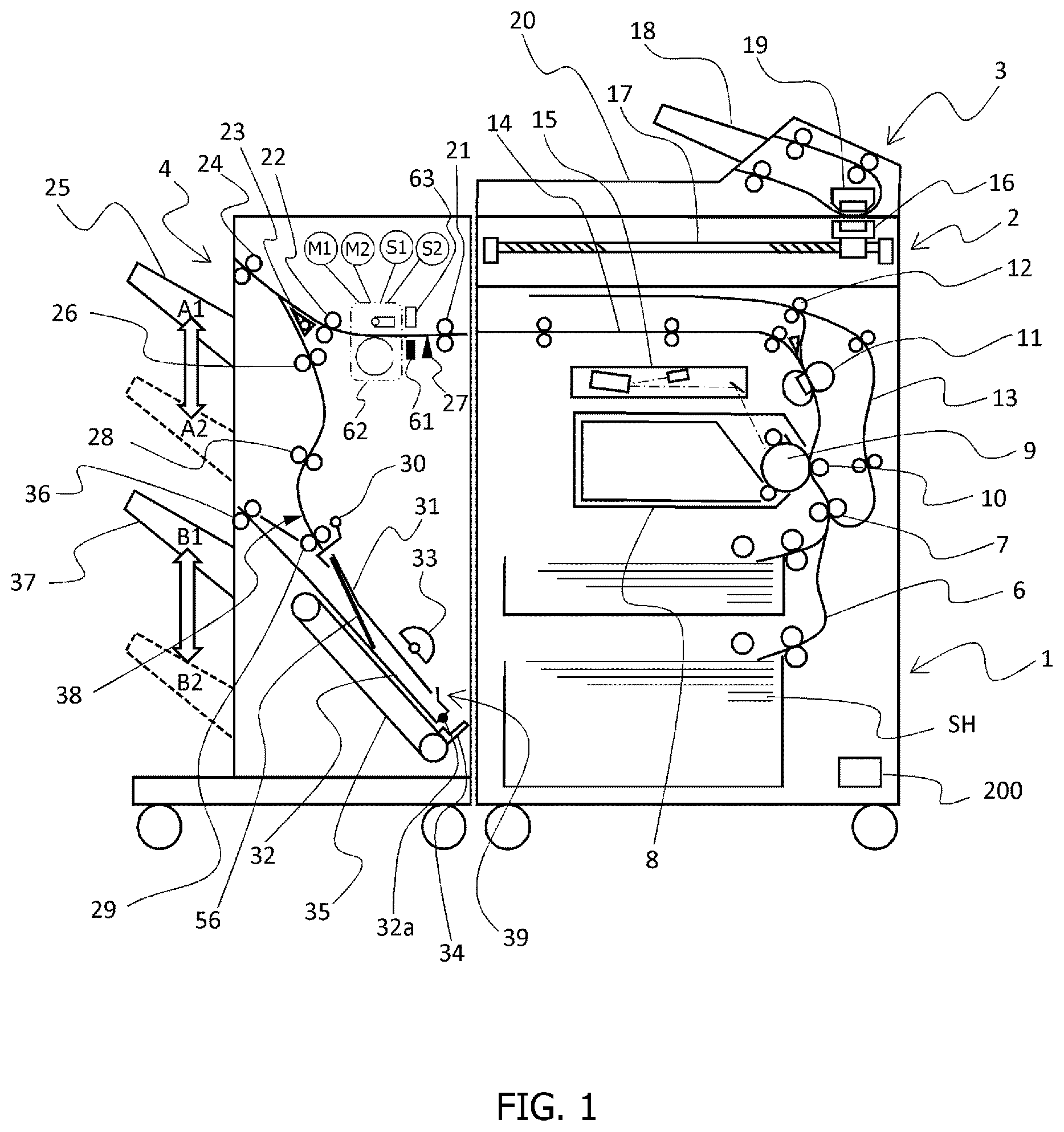 Patent US11787658 — Sheet processing apparatus — Figure 1