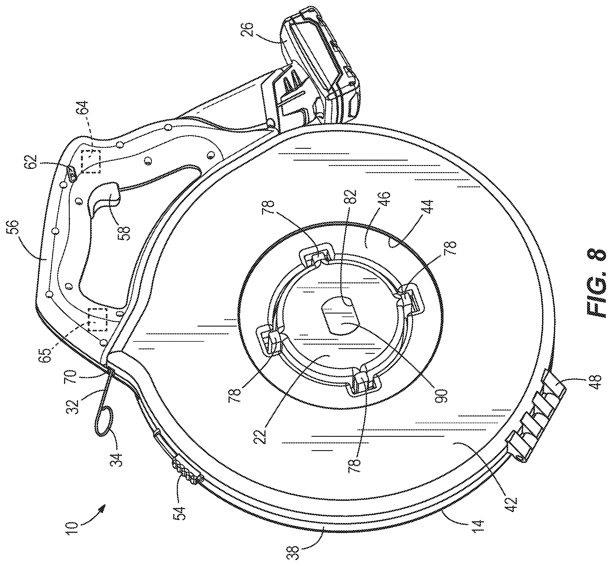Patent US11787659 Figure 6 – Fish tape assembly