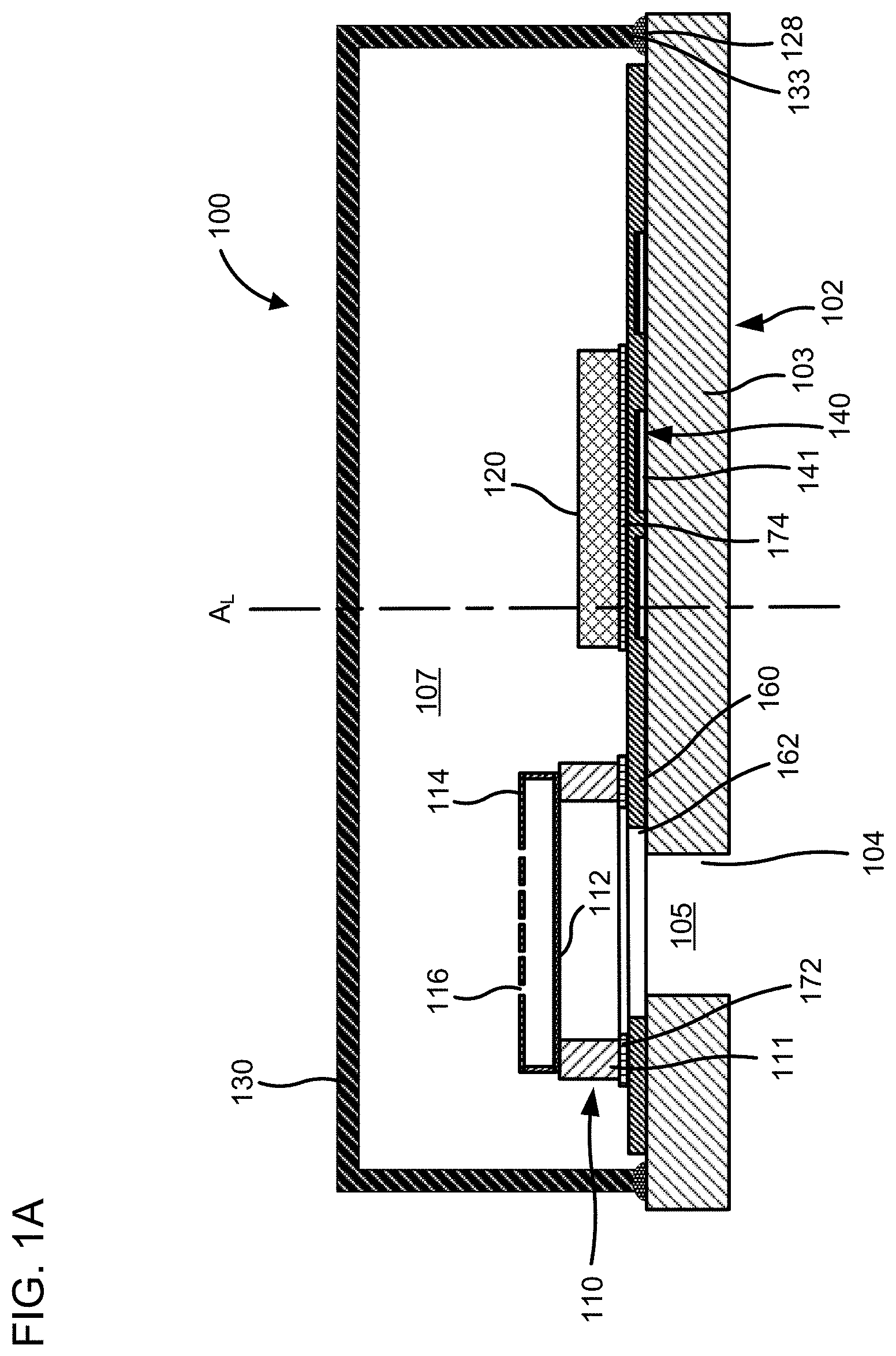Patent US11787690 — MEMS assembly substrates including a bond layer — Figure 1