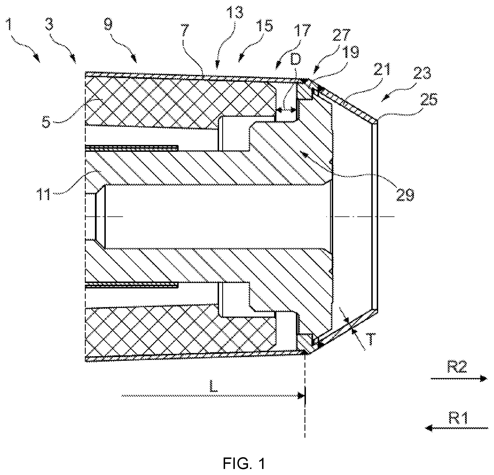 Patent US11787723 — System for a glass drawing process and method for adjusting a system for a glass drawing process — Figure 1