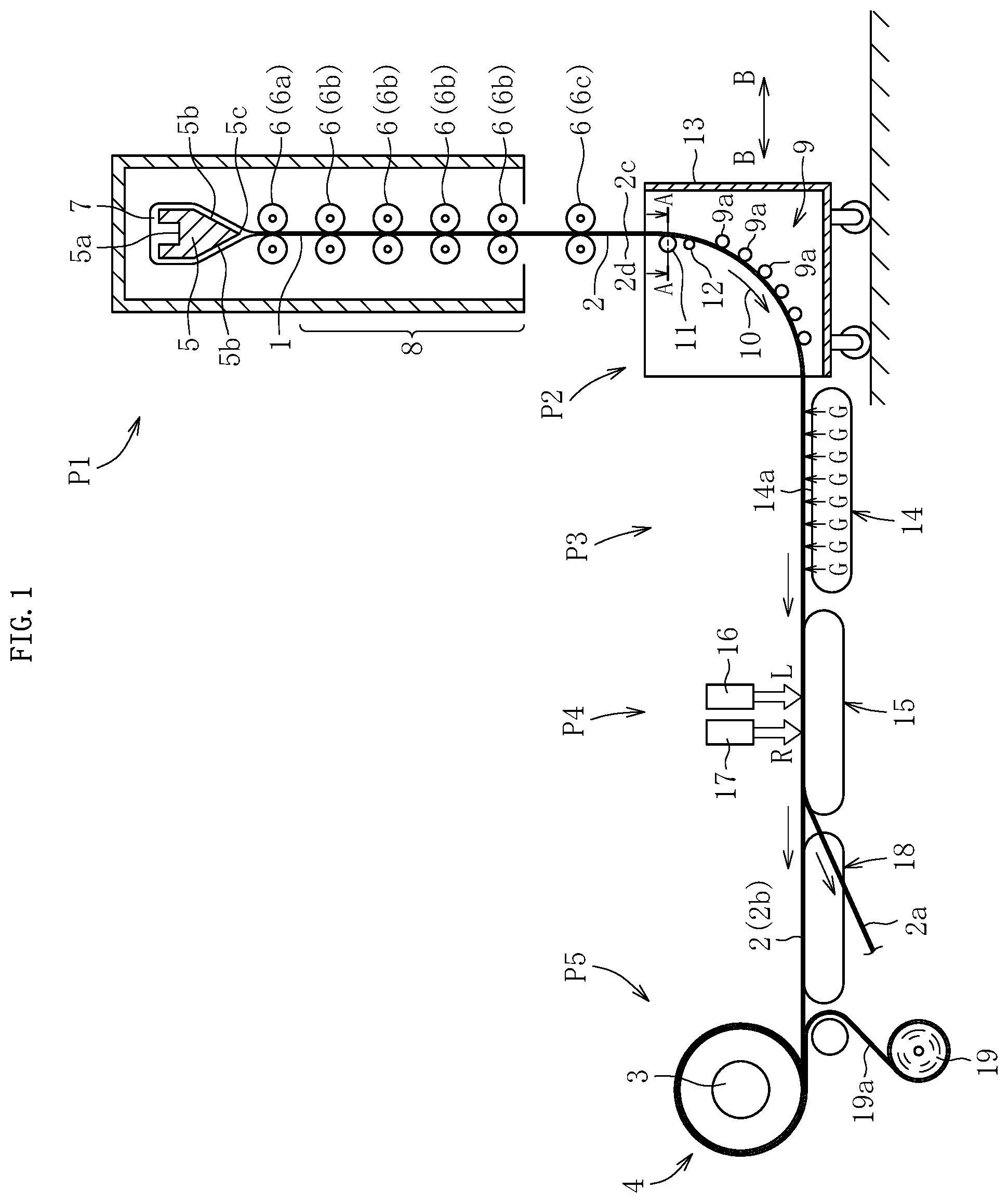 Patent US11787724 — Method for producing glass film — Figure 1