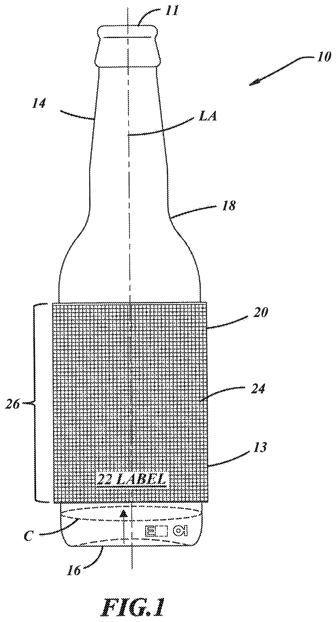 Patent US11787733 — Three-dimensional printing of a porous matrix on a container — Figure 1