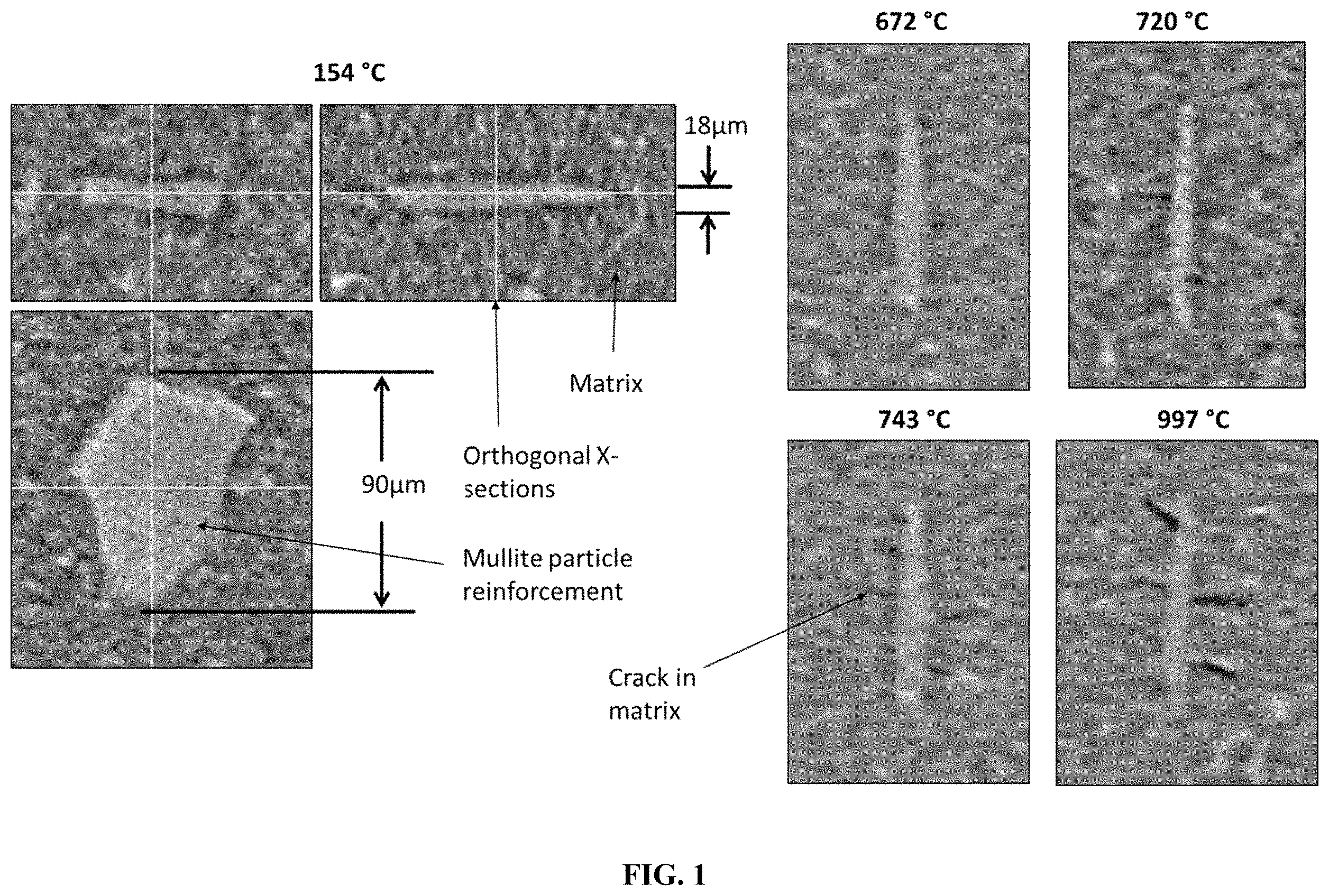 Patent US11787746 — Compressible coating reinforcements for ceramic matrix composites, and methods of making the same — Figure 1