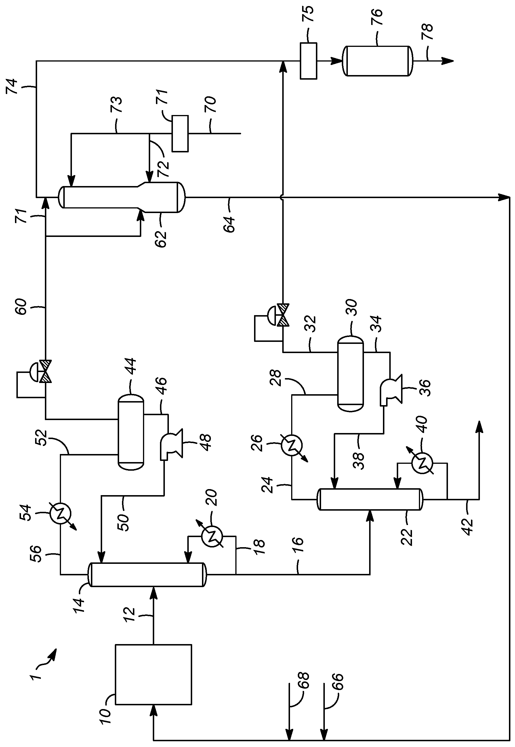 Patent US11787755 — Isomerization process — Figure 1