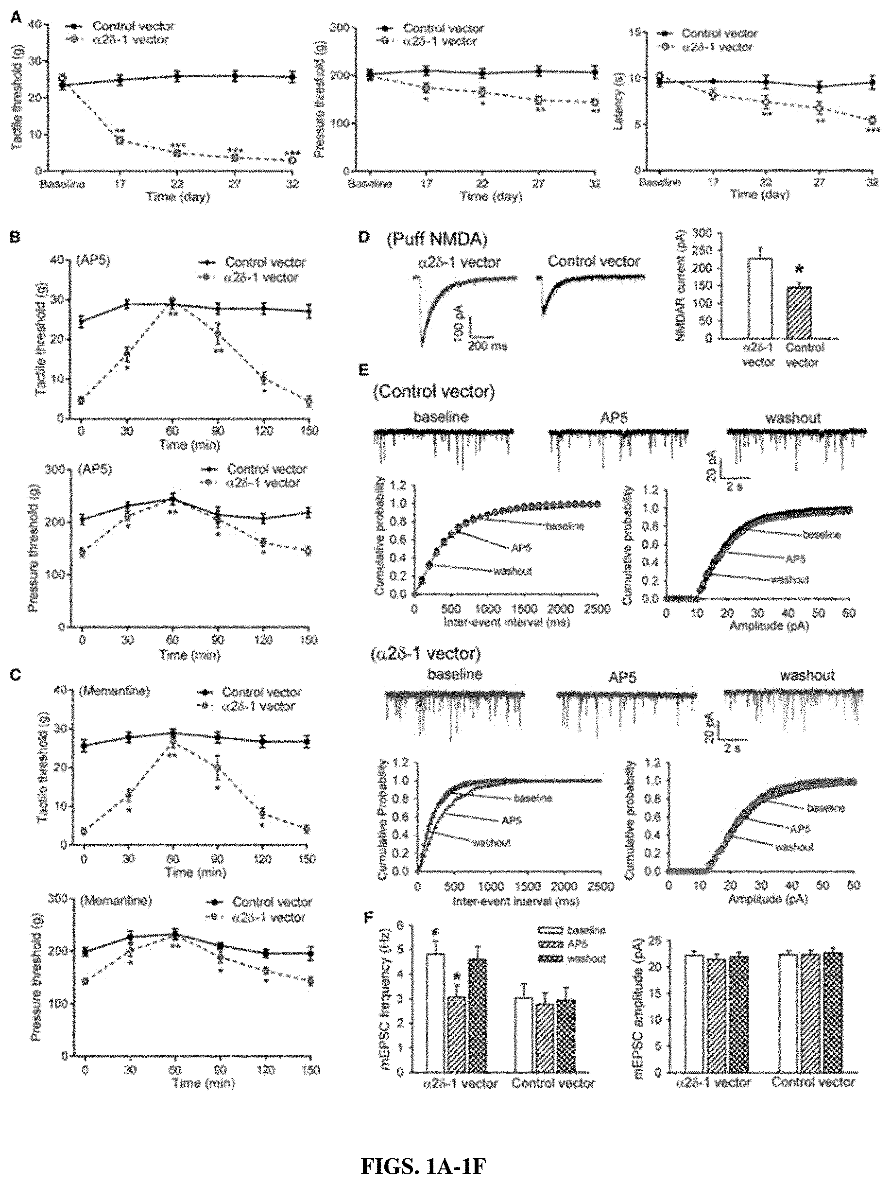 Patent US11787839 — Targeting α2δ-1-bound glutamate receptors for treating diseases and disorders — Figure 1