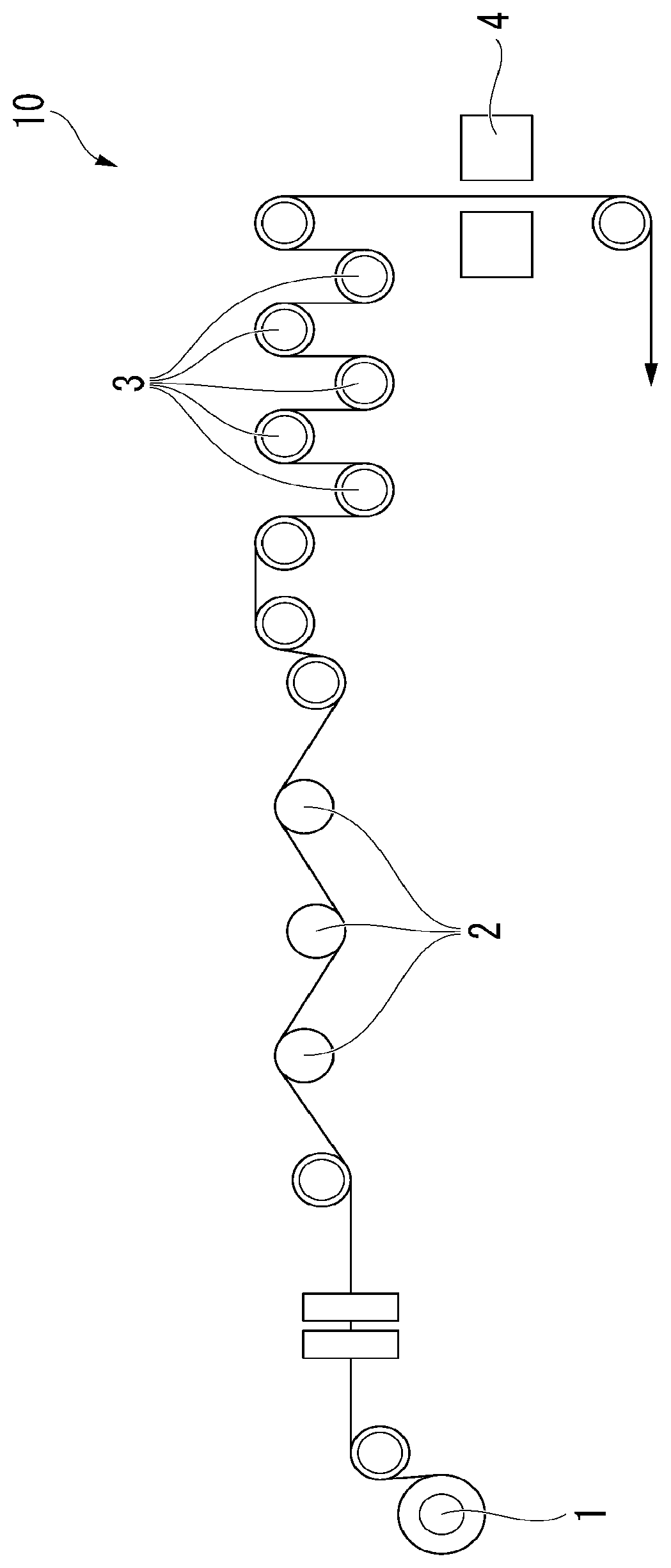 Patent US11787913 — Sizing agent for carbon fibers, aqueous dispersion of sizing agent for carbon fibers, and sizing agent-adhered carbon fiber bundle — Figure 1
