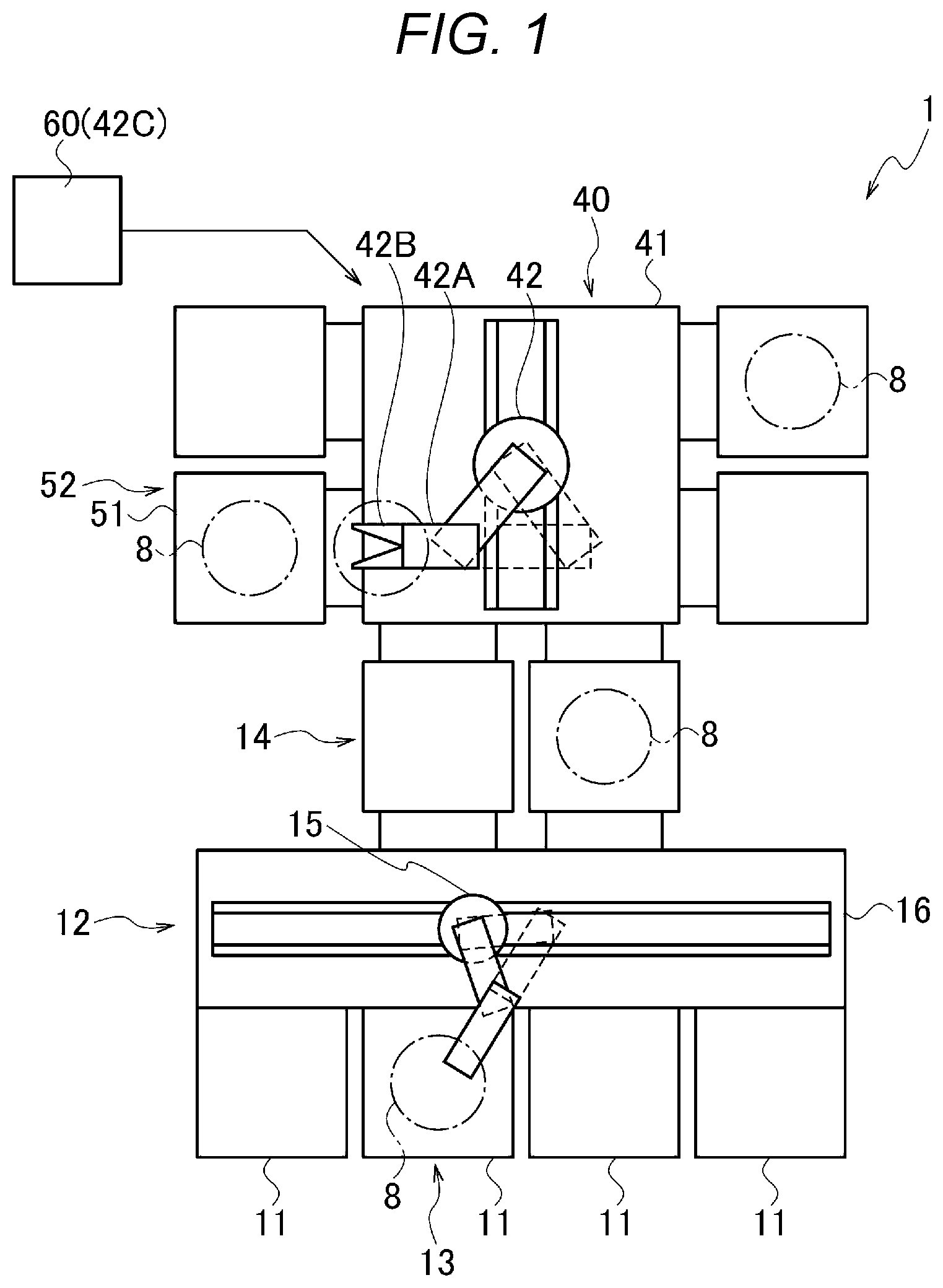 Patent US11791305 Figure 1 – Manufacturing apparatus, operation method thereof, and method for manufacturing semiconductor device