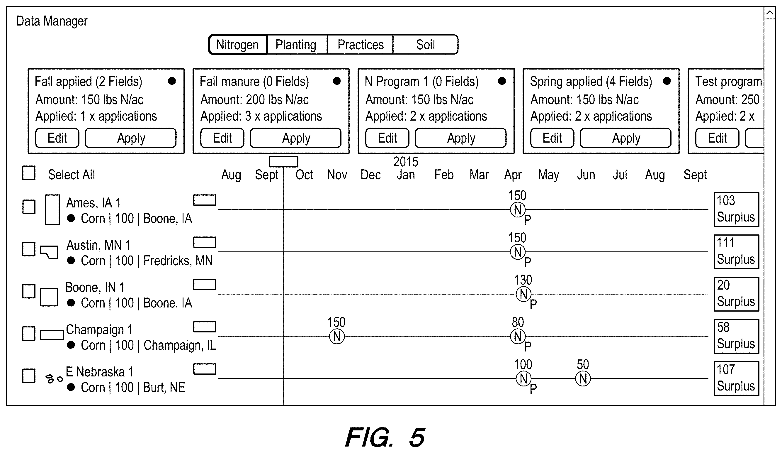 Patent US11793101 Figure 5 – Flagging operational differences in agricultural implements