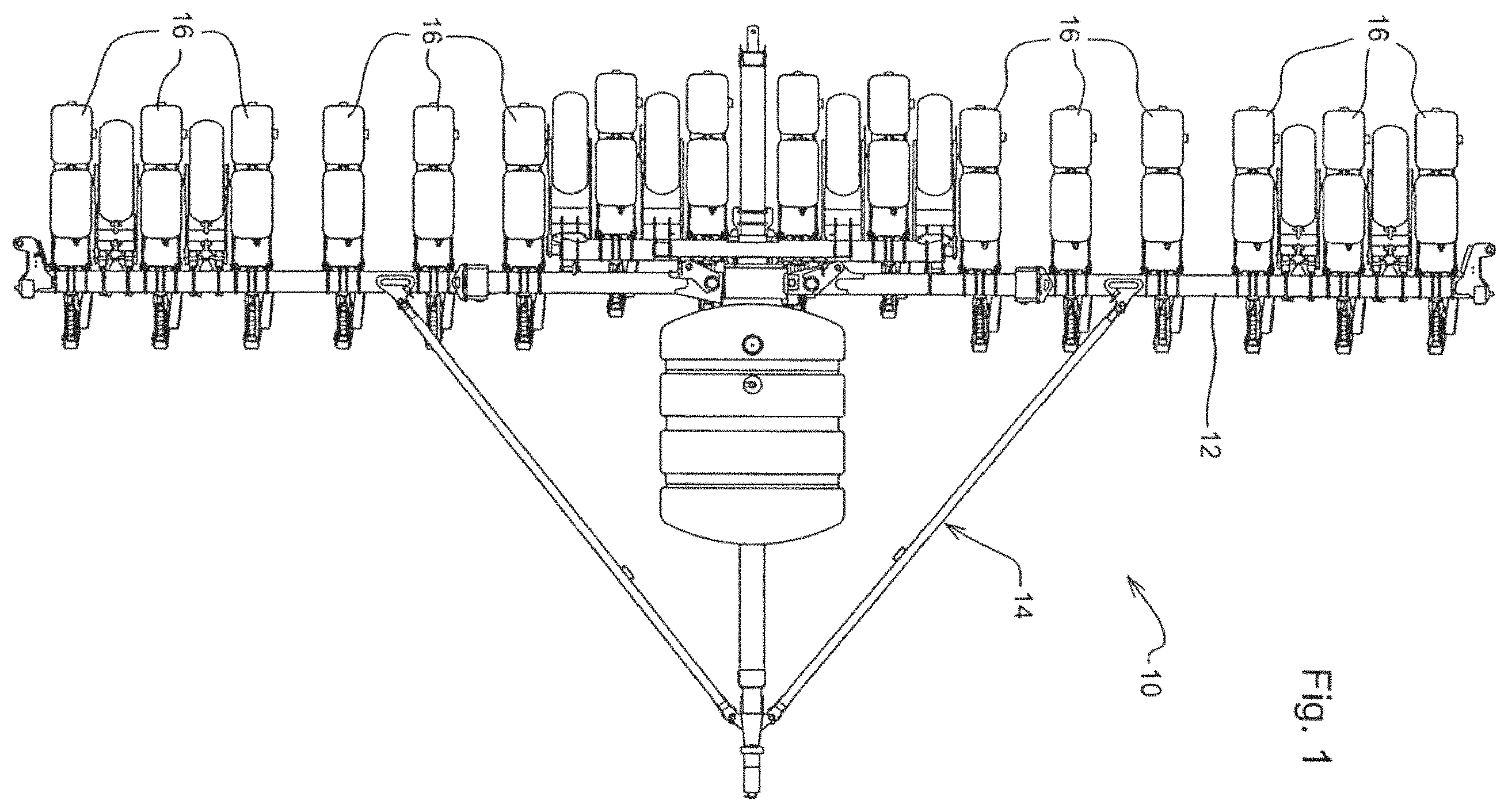 Patent US11793104 — Seeding machine with seed delivery system — Figure 1