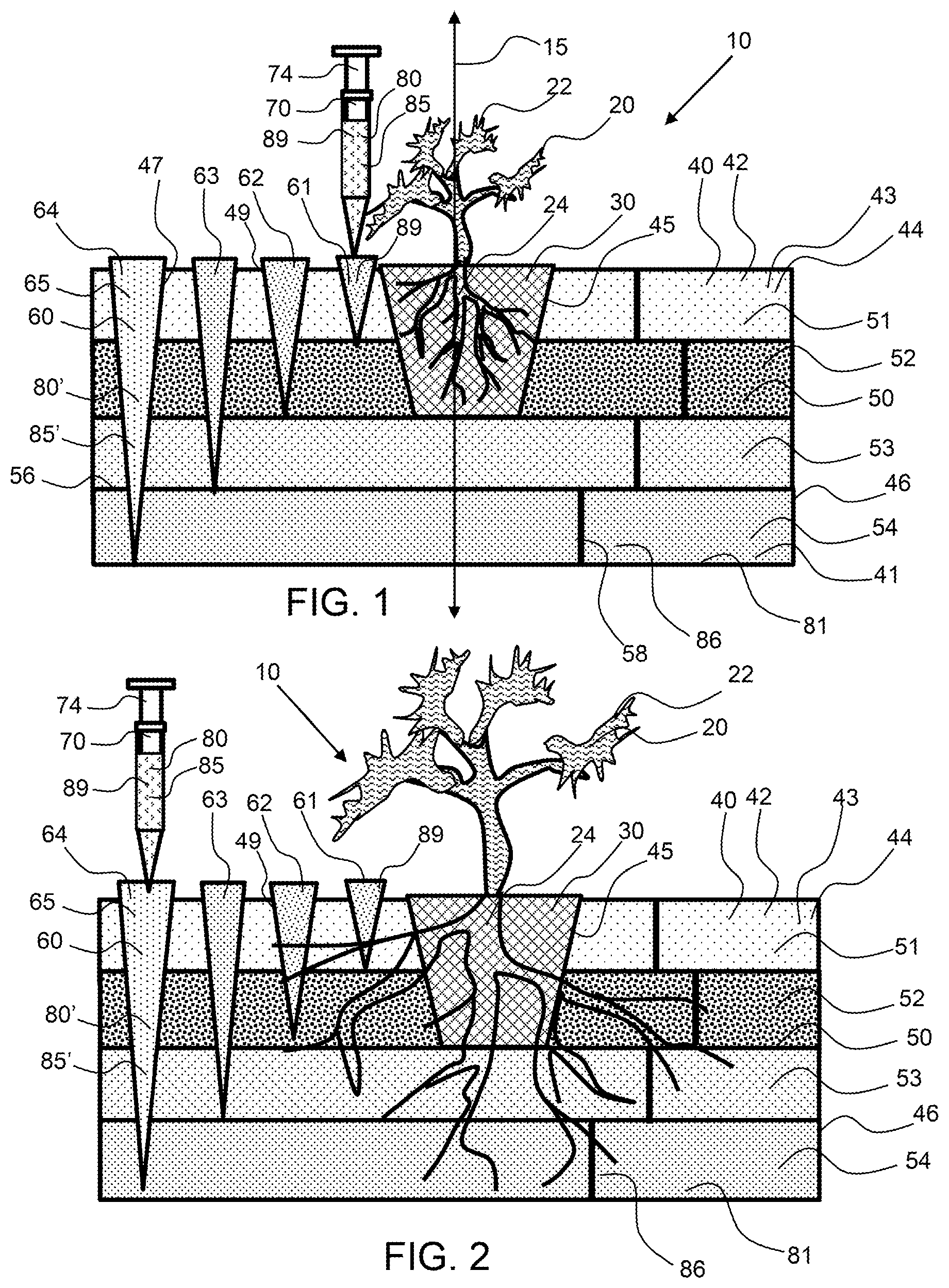 Patent US11793126 Figure 1 – Synthetic soil substrate system for growing a plant